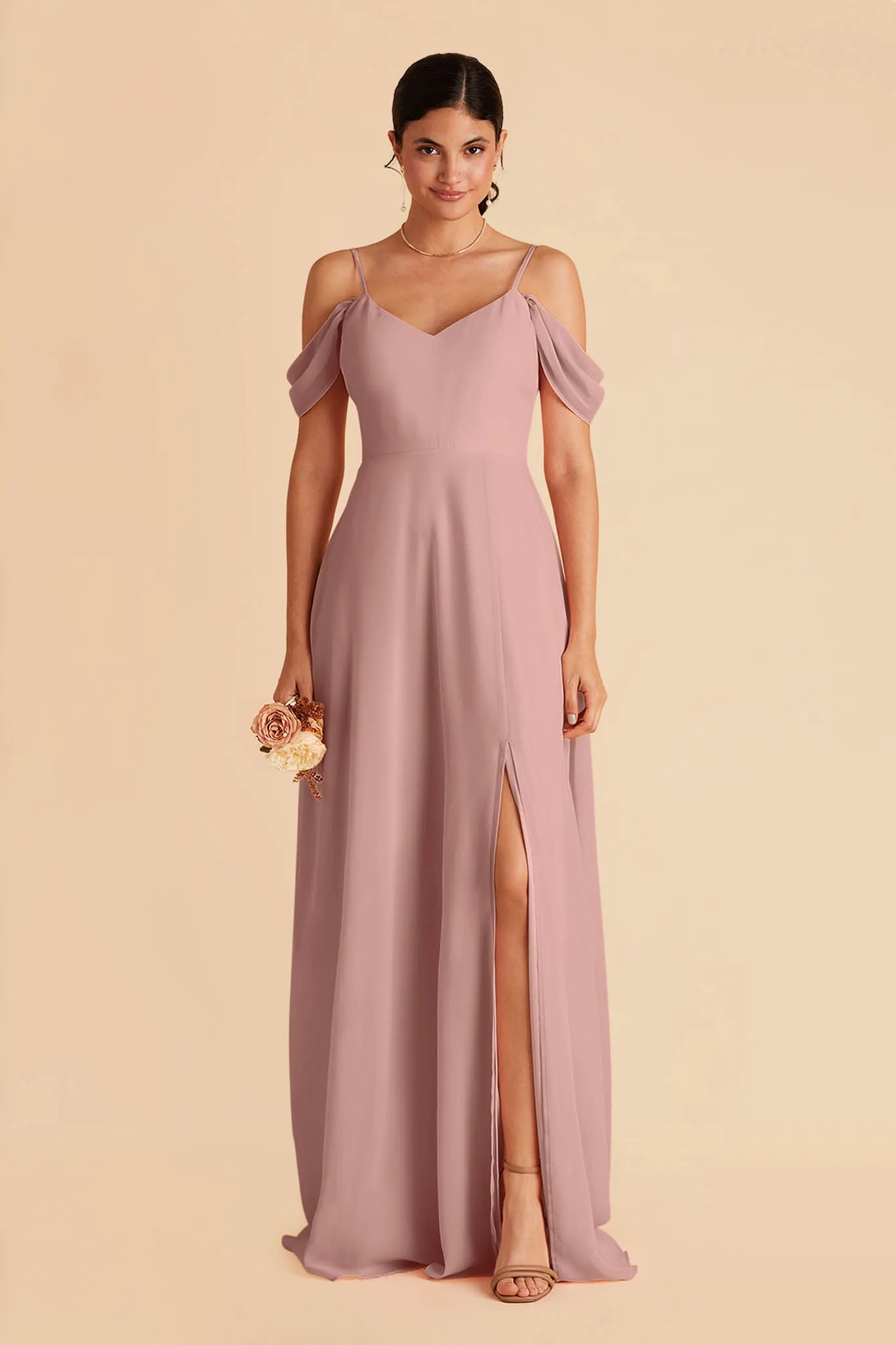 Devin Convertible Dress With Slit - English Rose sold by Birdy Grey product image thumbnail 3