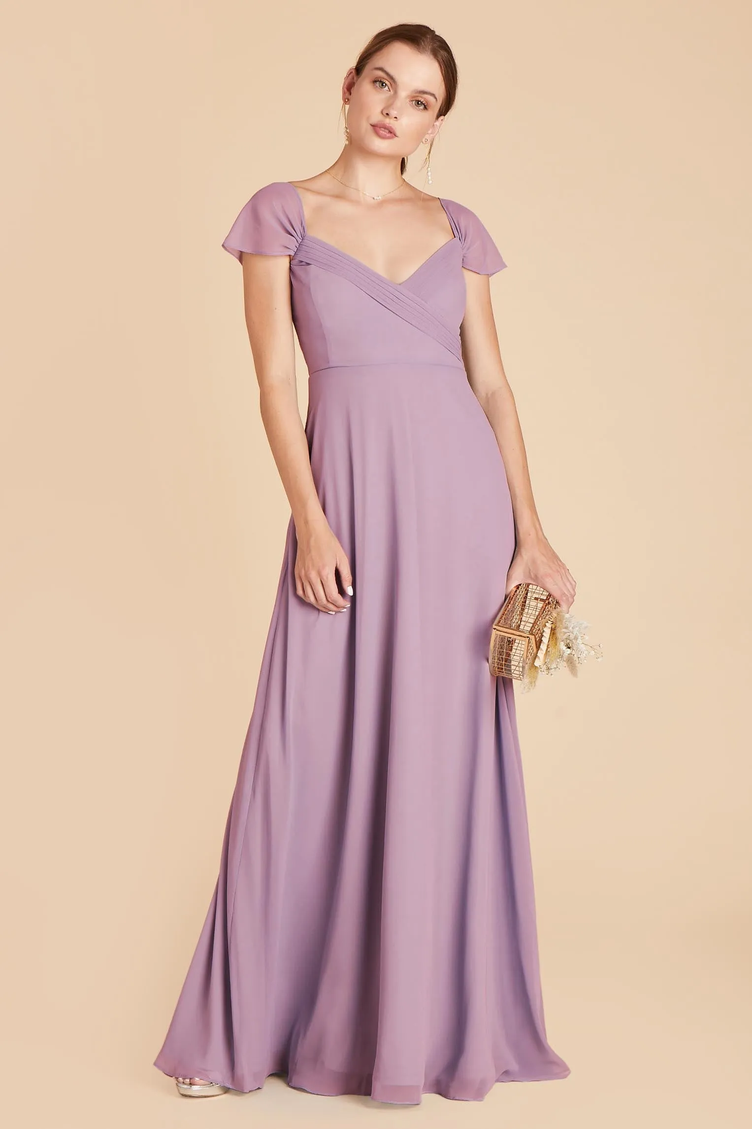 Spence Convertible Dress With Slit - Lavender sold by Birdy Grey product image thumbnail 2