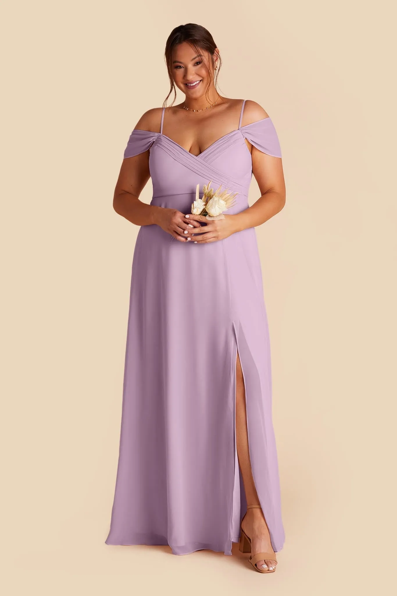 Spence Convertible Dress With Slit - Lavender sold by Birdy Grey product image thumbnail 3