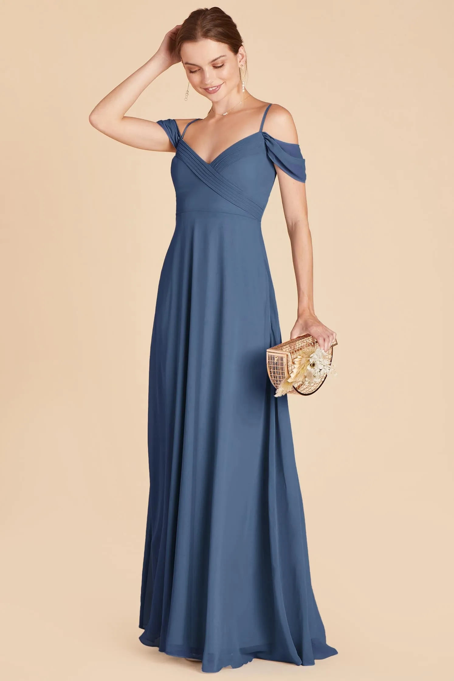 Spence Convertible Dress With Slit - Twilight sold by Birdy Grey product image thumbnail 4