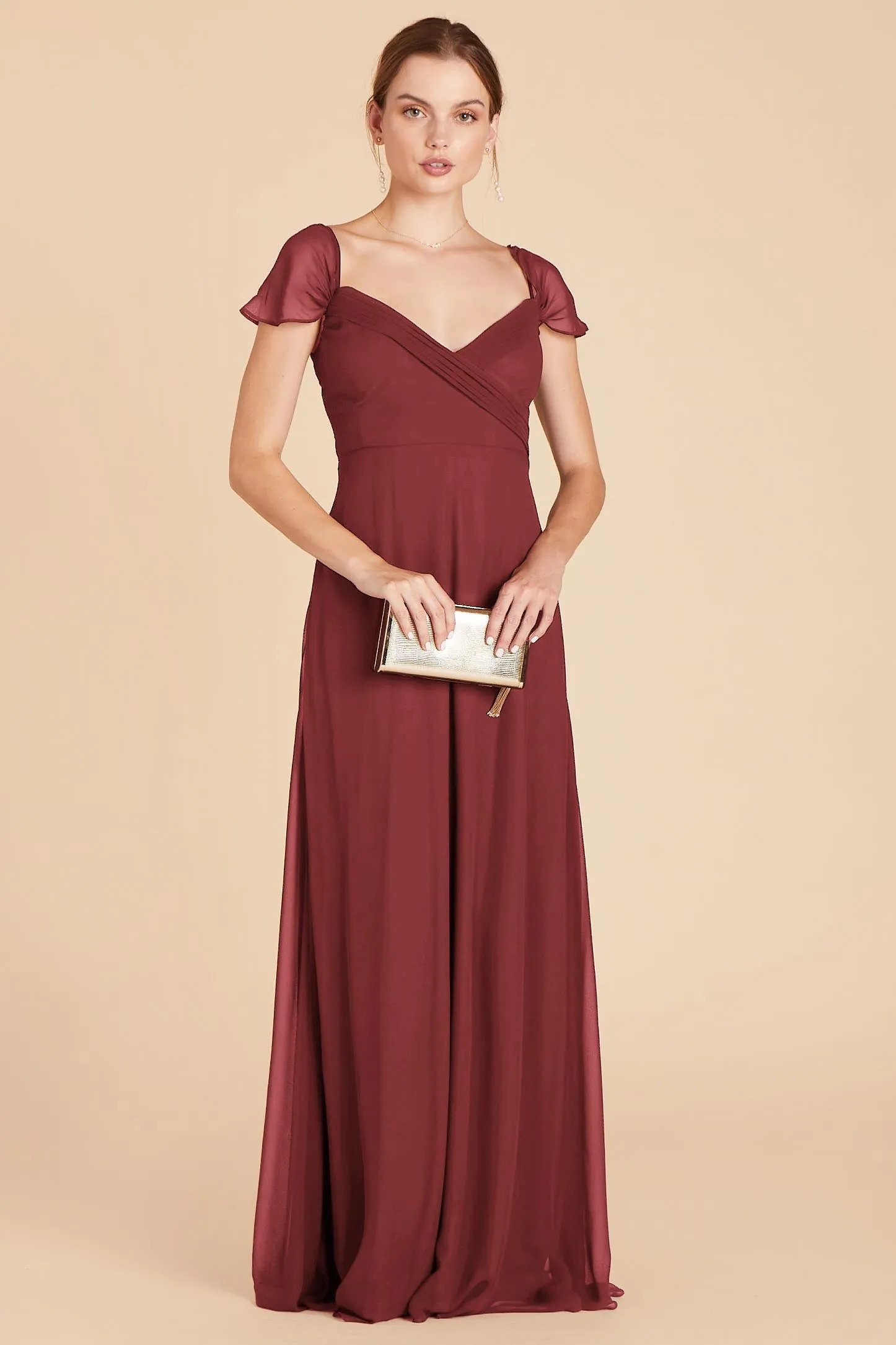 Spence Convertible Dress With Slit - Rosewood sold by Birdy Grey product image thumbnail 2