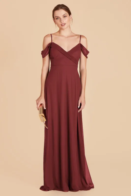 Spence Convertible Dress With Slit - Rosewood sold by Birdy Grey