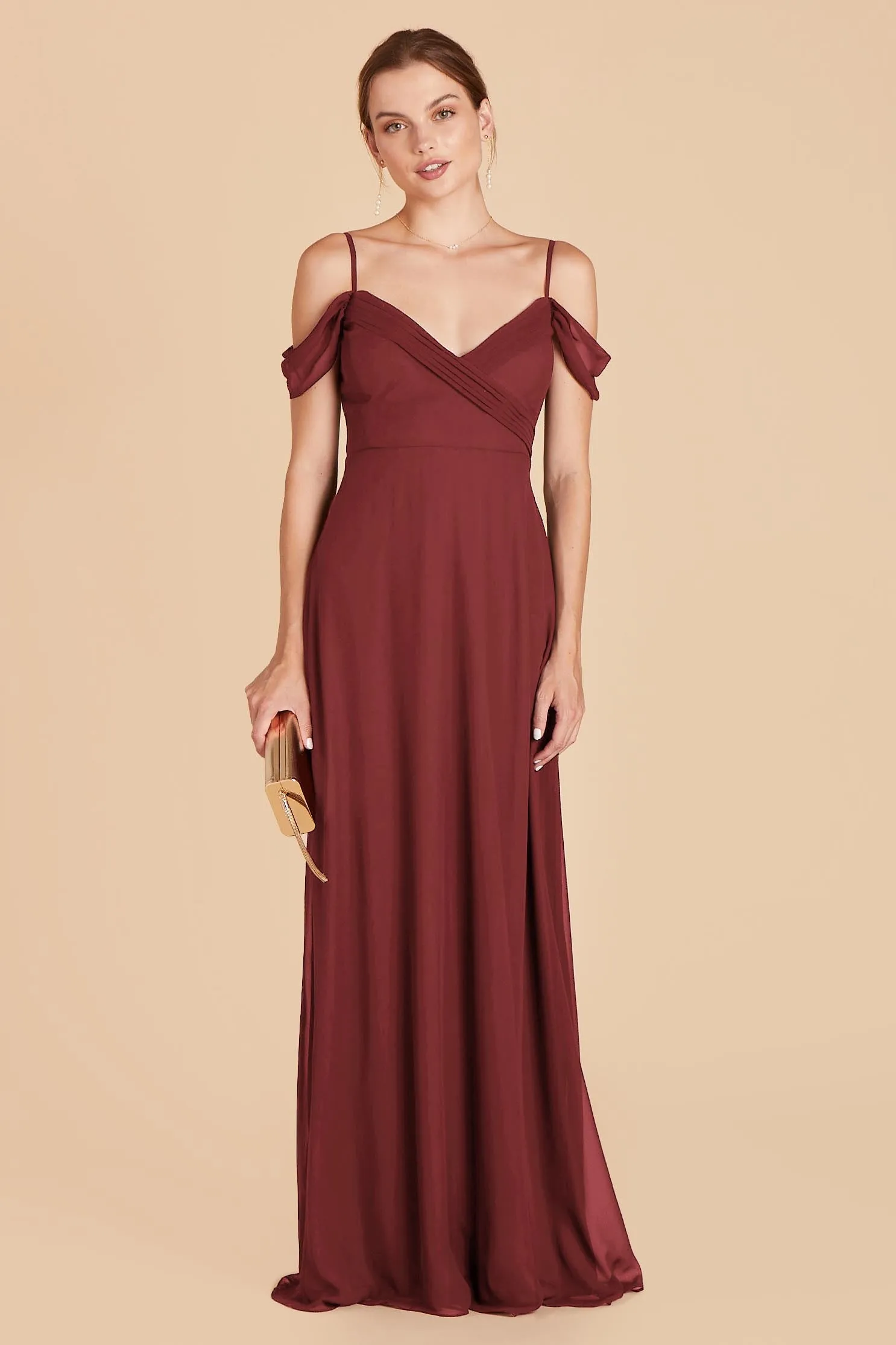 Spence Convertible Dress With Slit - Rosewood sold by Birdy Grey