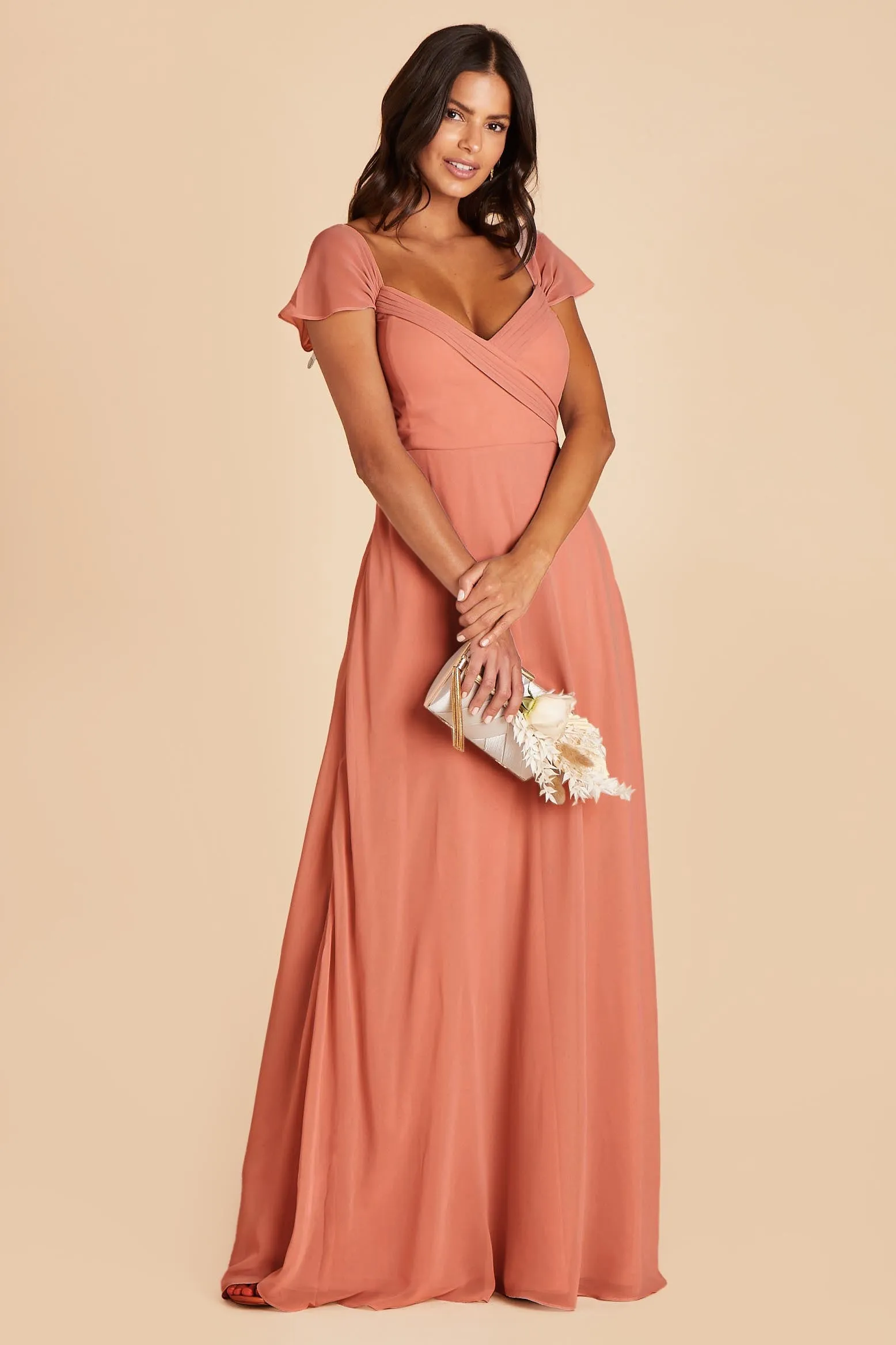 Spence Convertible Dress With Slit - Terracotta sold by Birdy Grey product image thumbnail 2