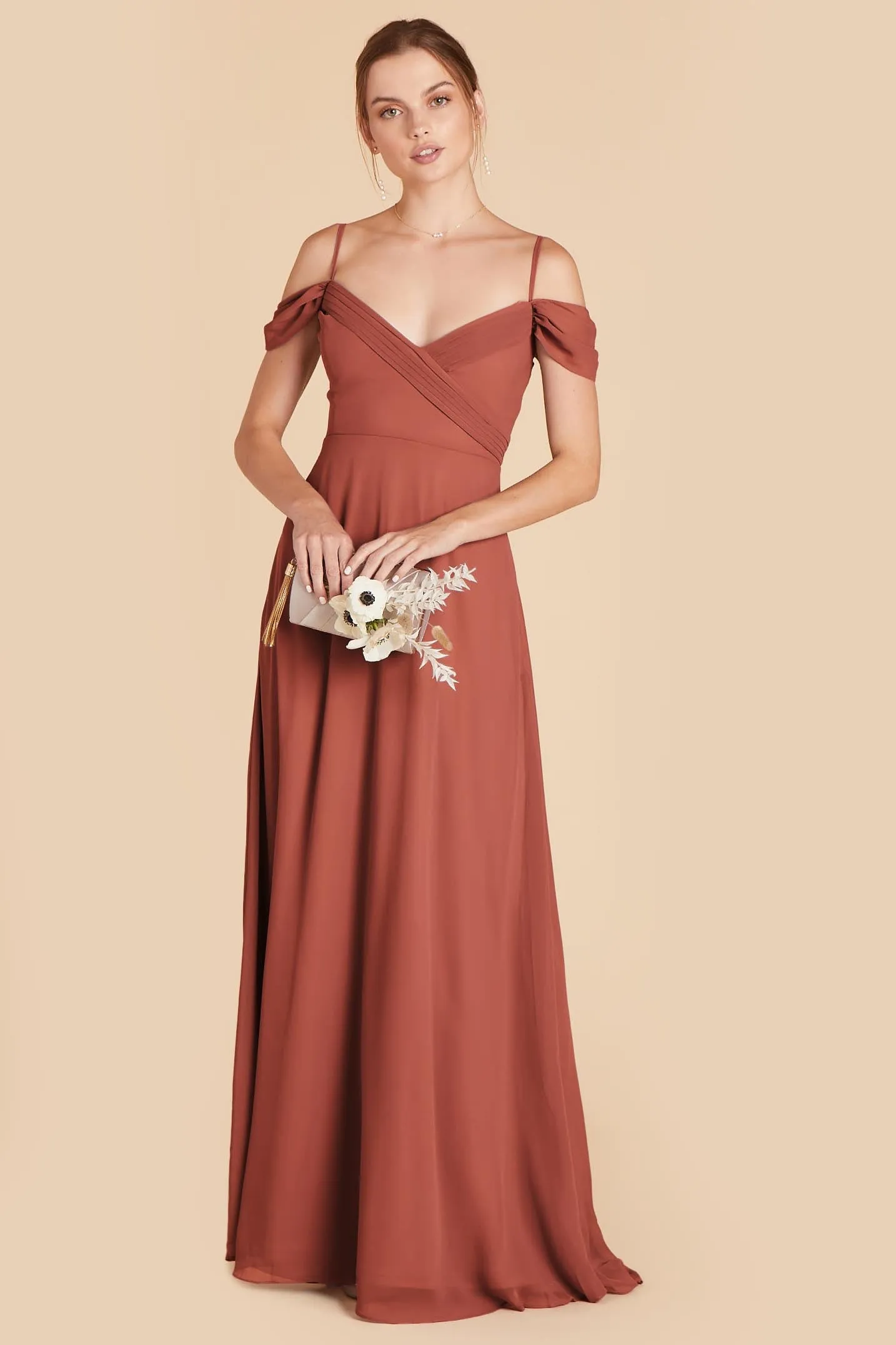 Spence Convertible Dress With Slit - Desert Rose sold by Birdy Grey product image thumbnail 5