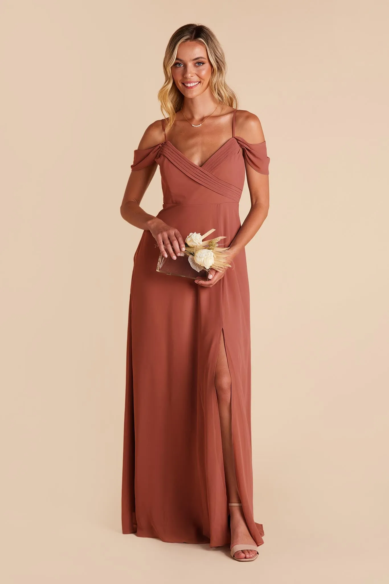 Spence Convertible Dress With Slit - Desert Rose sold by Birdy Grey product image thumbnail 4