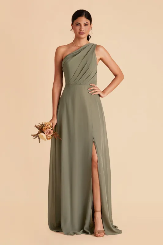 Kira Dress With Slit - Moss Green sold by Birdy Grey
