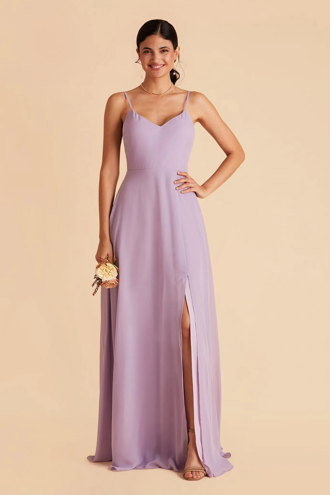 Devin Convertible Dress With Slit - Lavender sold by Birdy Grey product image thumbnail 5