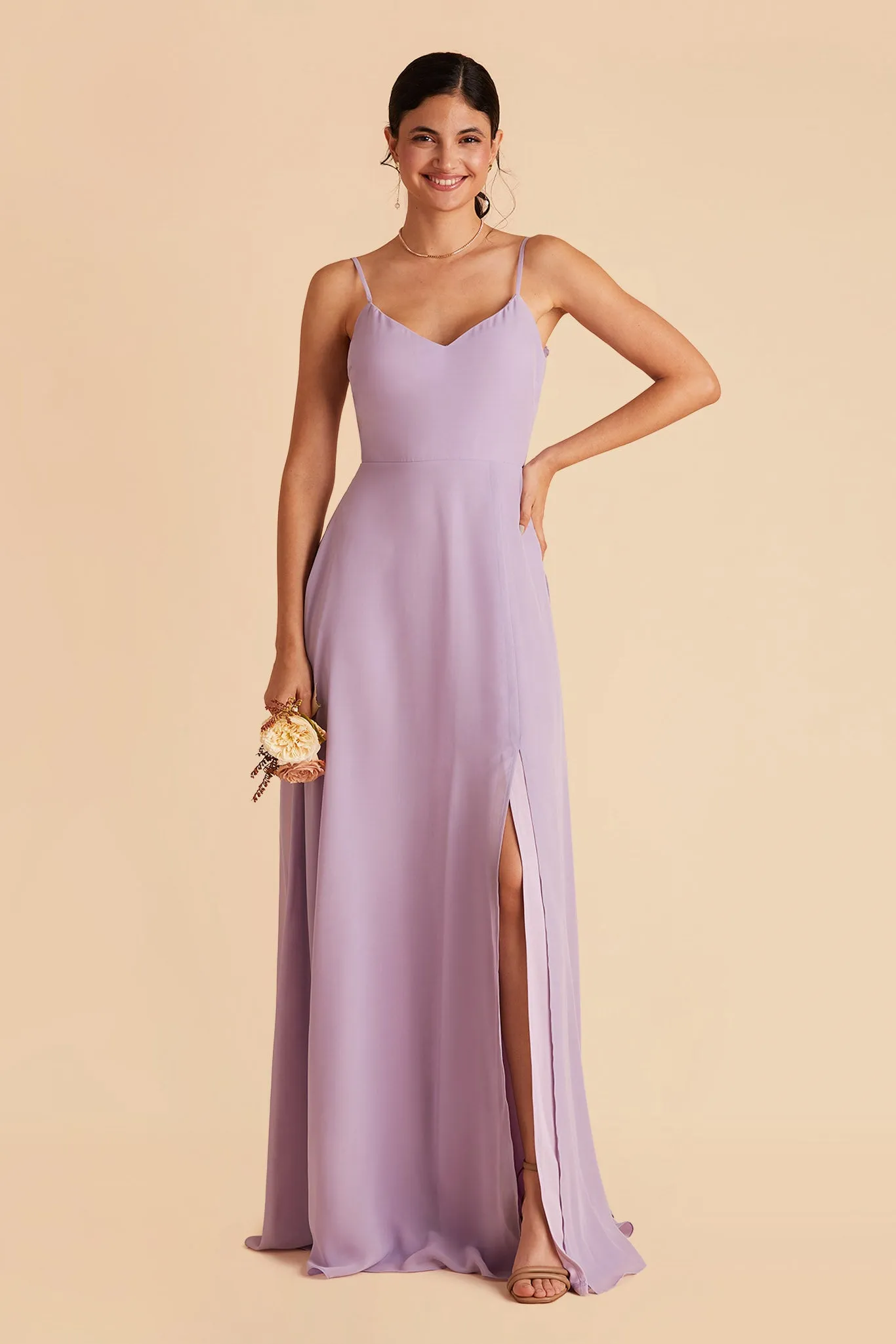 Devin Convertible Dress With Slit - Lavender sold by Birdy Grey product image thumbnail 2