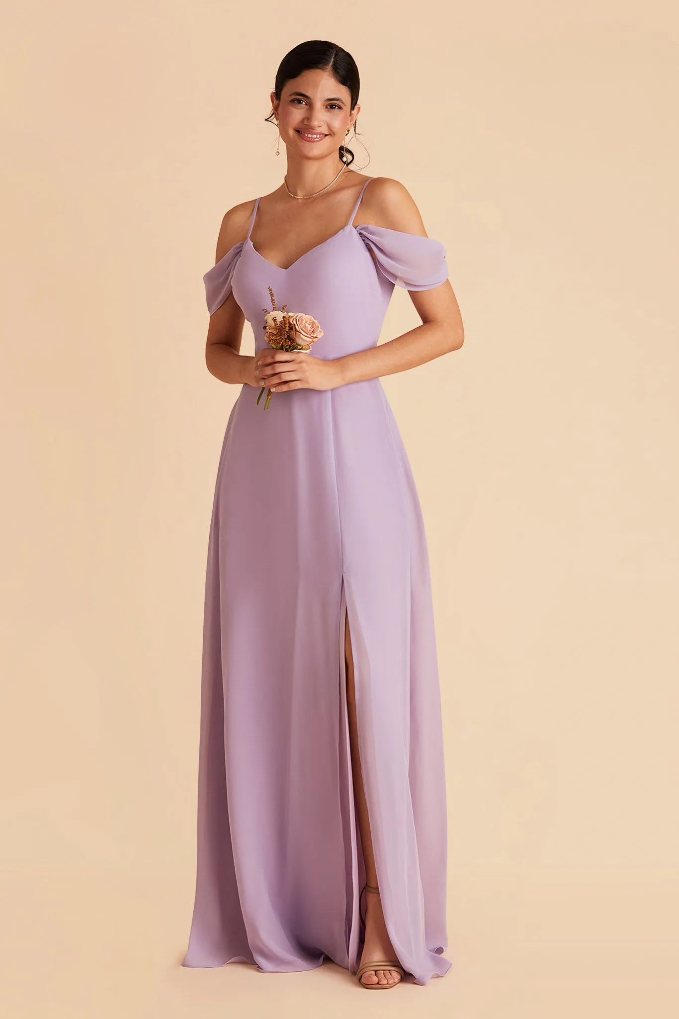 Devin Convertible Dress With Slit - Lavender sold by Birdy Grey product image thumbnail 3