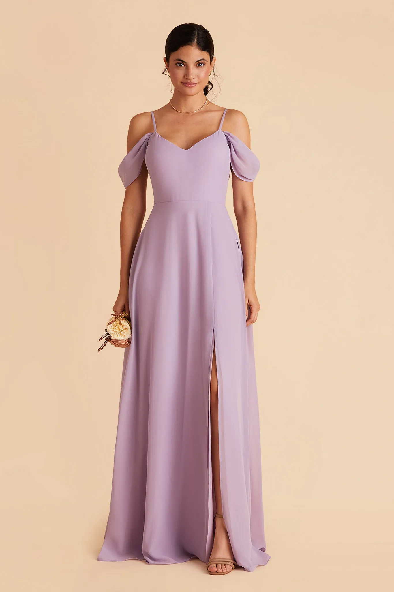 Devin Convertible Dress With Slit - Lavender sold by Birdy Grey product image thumbnail 4