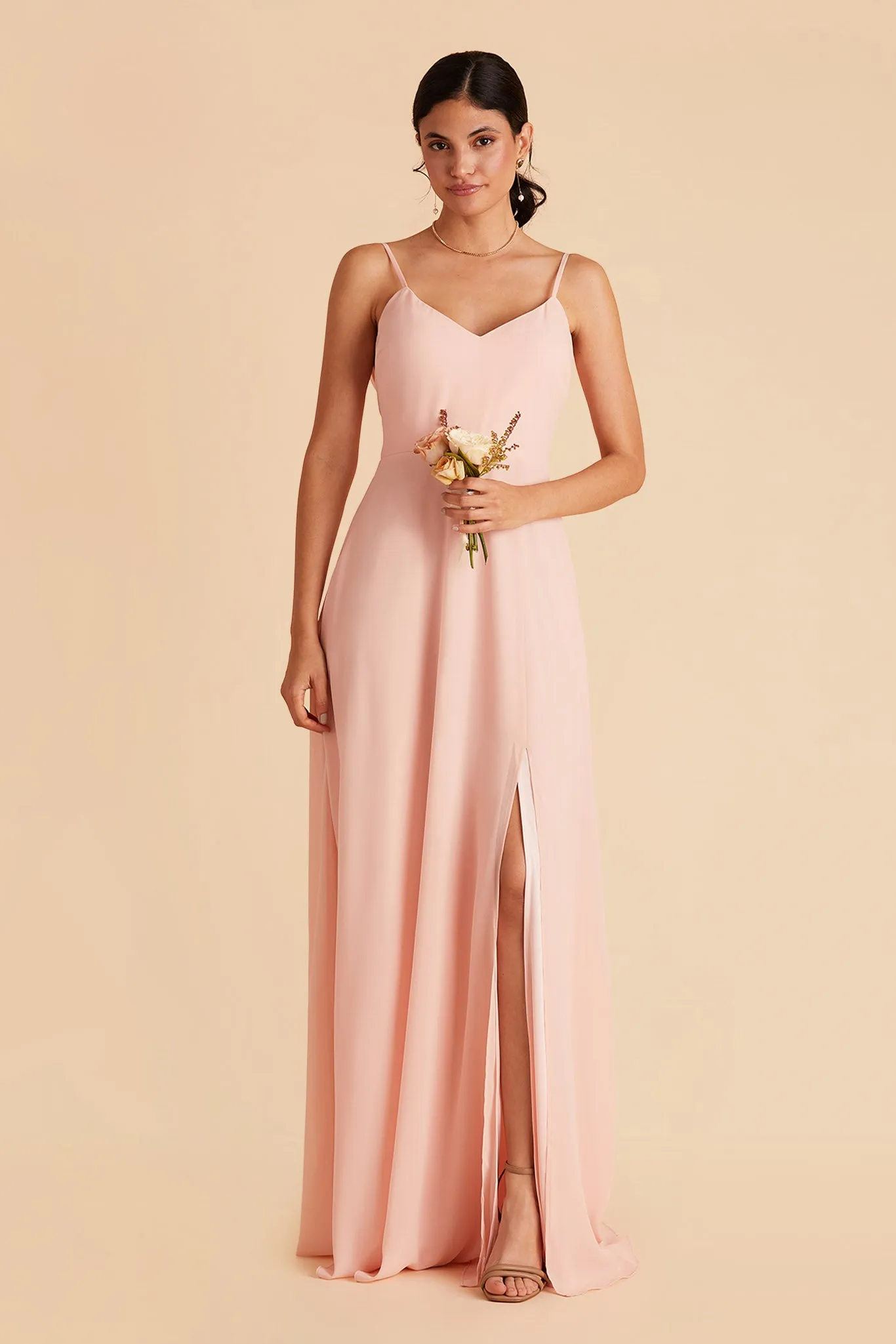 Devin Convertible Dress With Slit - Blush Pink sold by Birdy Grey product image thumbnail 4