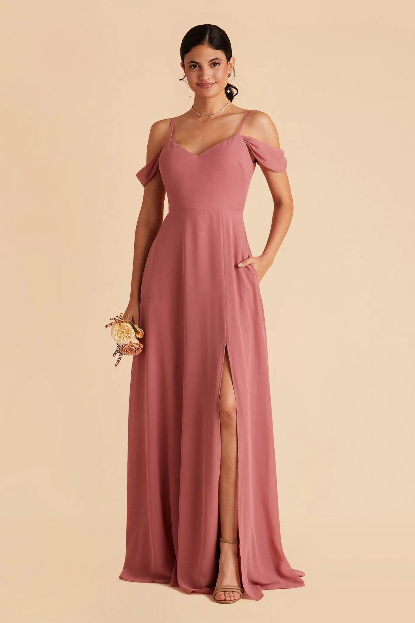 Devin Convertible Dress With Slit - Mulberry sold by Birdy Grey product image thumbnail 4