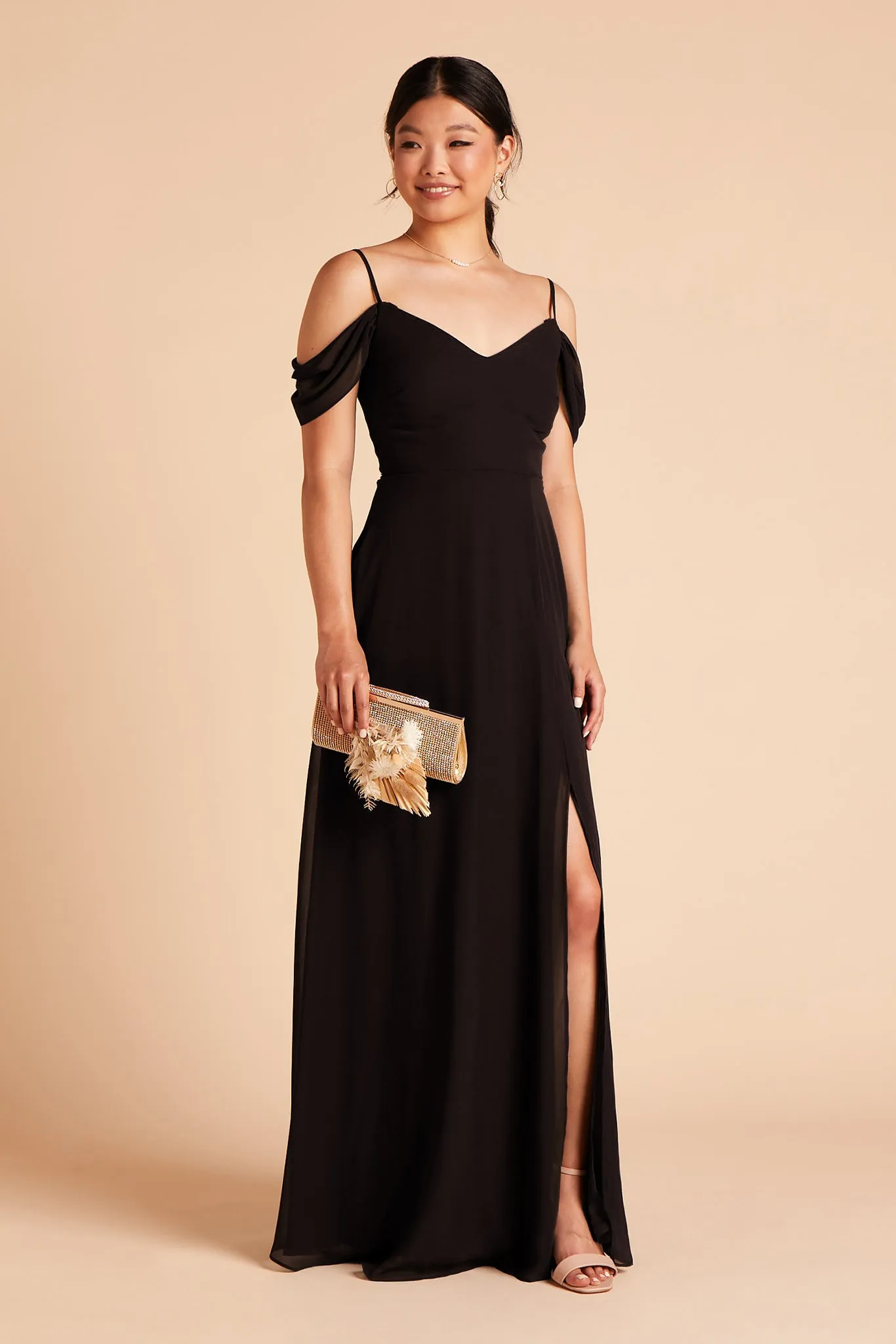Devin Convertible Dress With Slit - Black sold by Birdy Grey product image thumbnail 4