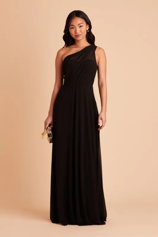 Kira Dress With Slit - Black sold by Birdy Grey