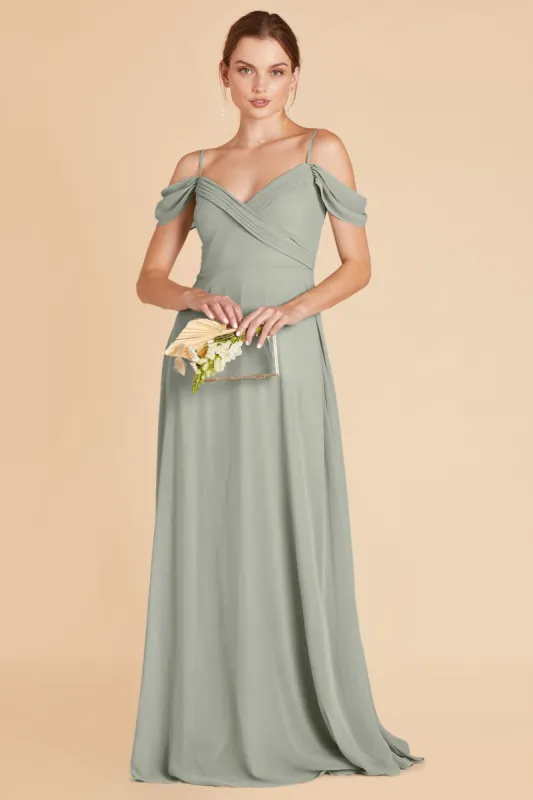Spence Convertible Dress With Slit - Sage sold by Birdy Grey