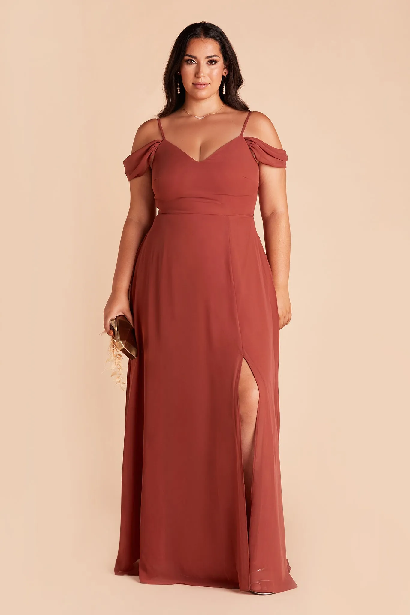 Devin Convertible Dress With Slit - Spice sold by Birdy Grey product image thumbnail 2