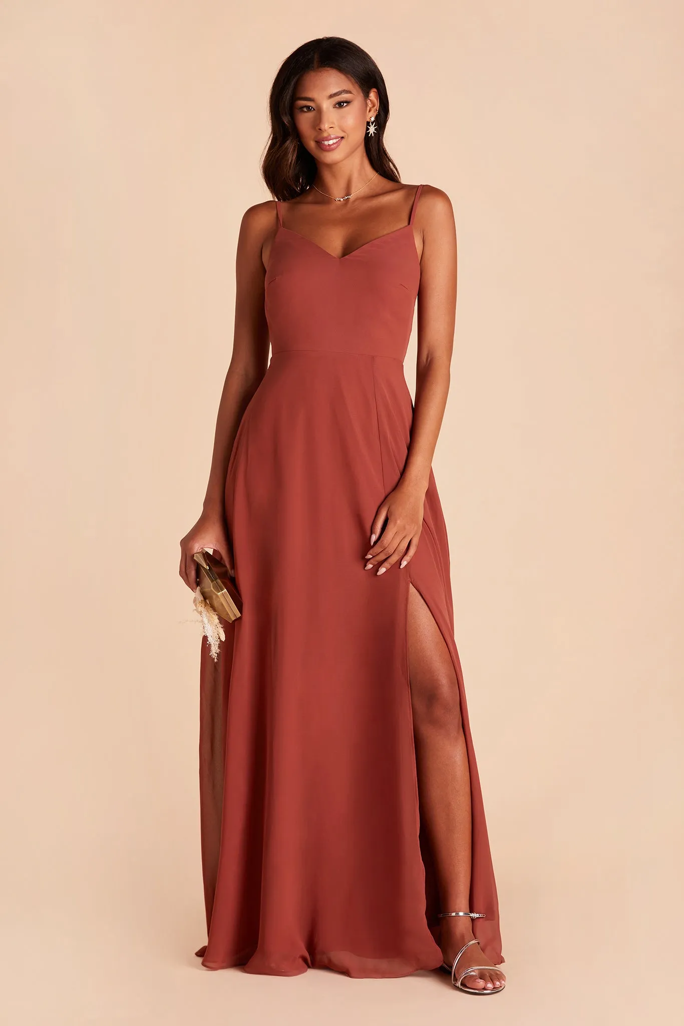 Devin Convertible Dress With Slit - Spice sold by Birdy Grey product image thumbnail 3