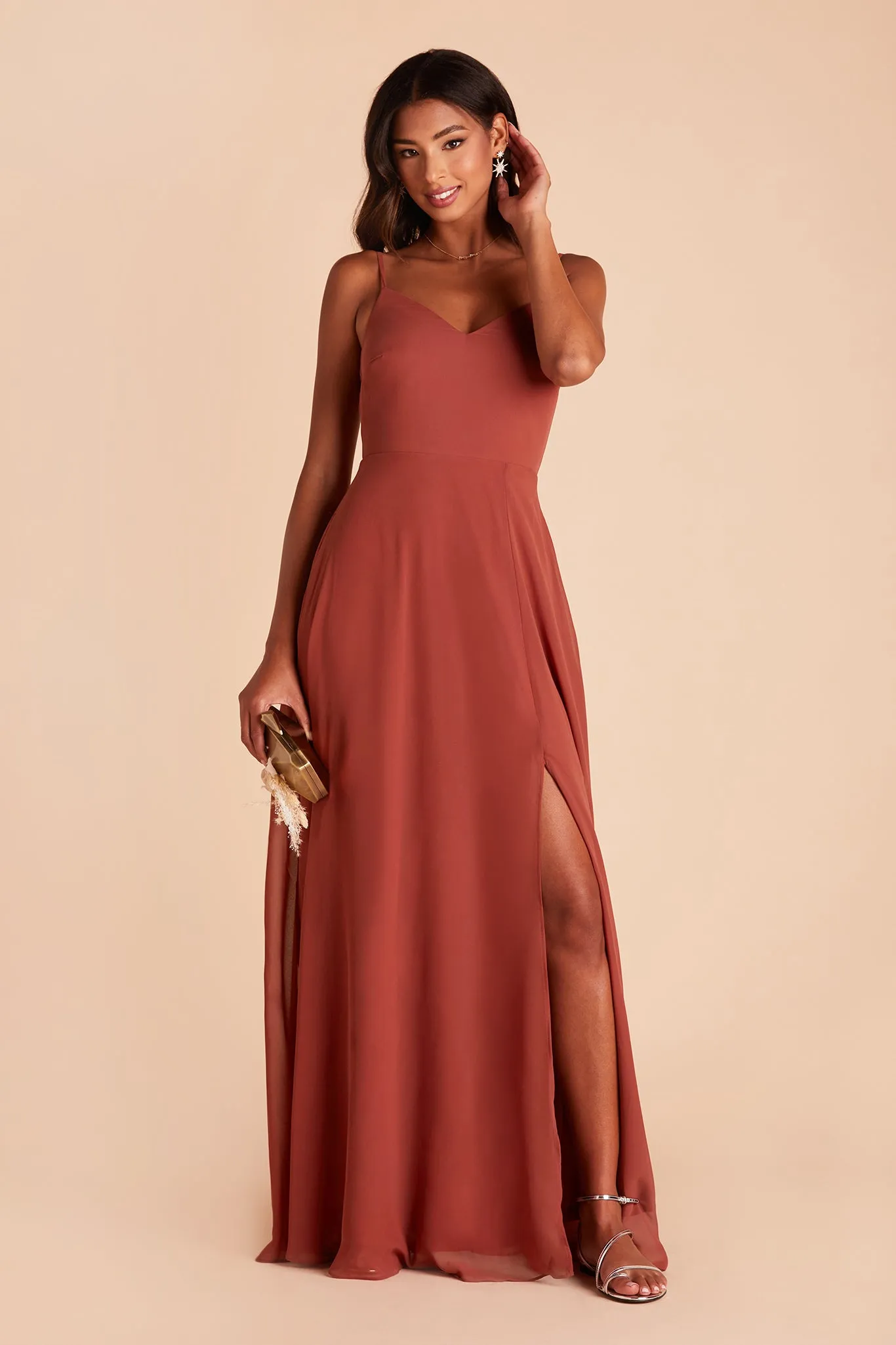 Devin Convertible Dress With Slit - Spice sold by Birdy Grey product image thumbnail 5