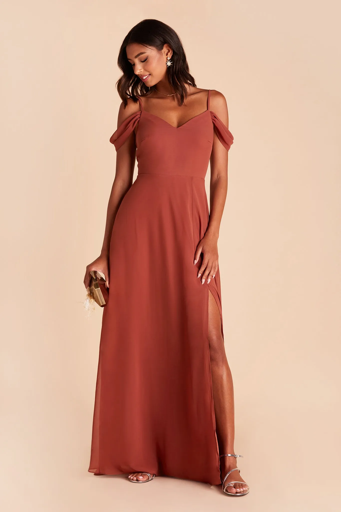 Devin Convertible Dress With Slit - Spice sold by Birdy Grey