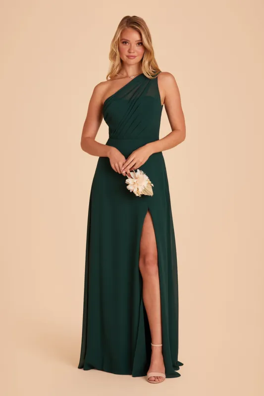Kira Dress With Slit - Emerald sold by Birdy Grey