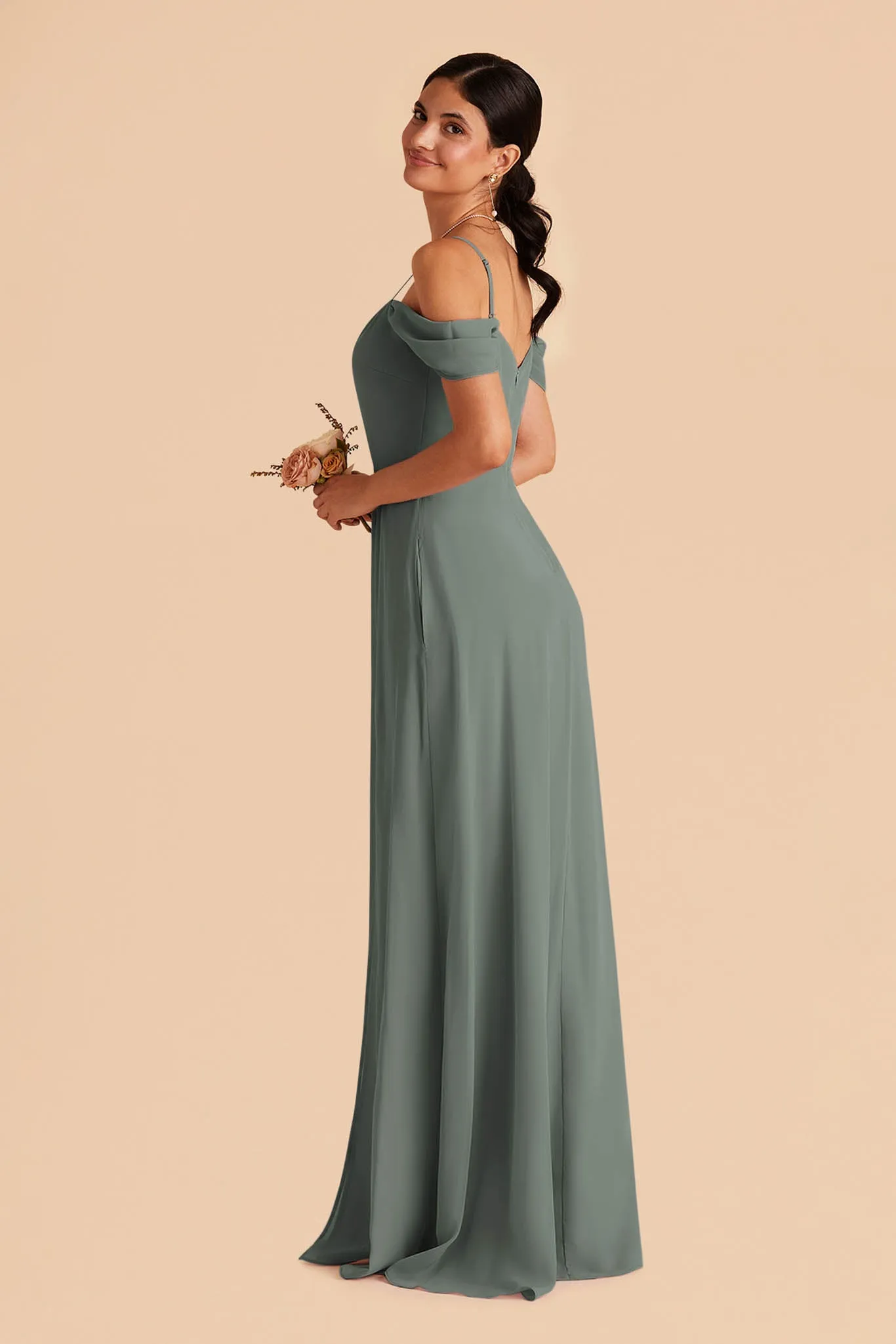 Devin Convertible Dress With Slit - Sea Glass sold by Birdy Grey product image thumbnail 5