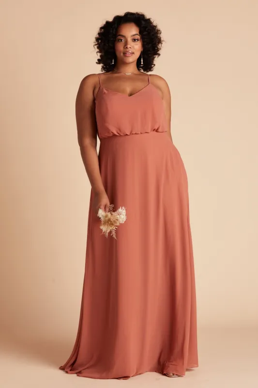Gwennie Dress With Slit - Terracotta sold by Birdy Grey