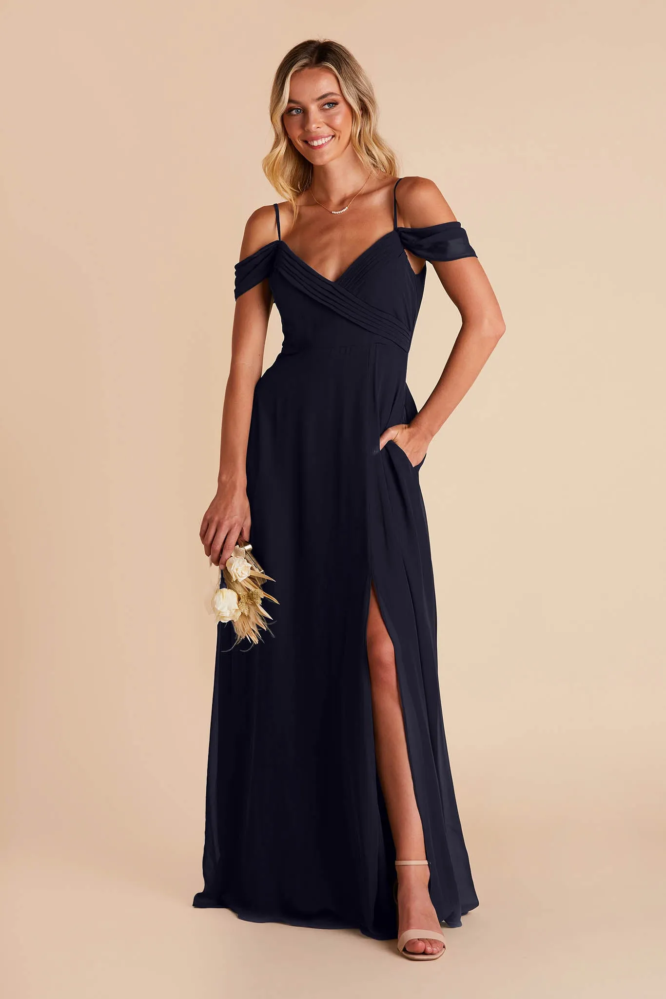 Spence Convertible Dress With Slit - Navy sold by Birdy Grey product image thumbnail 3
