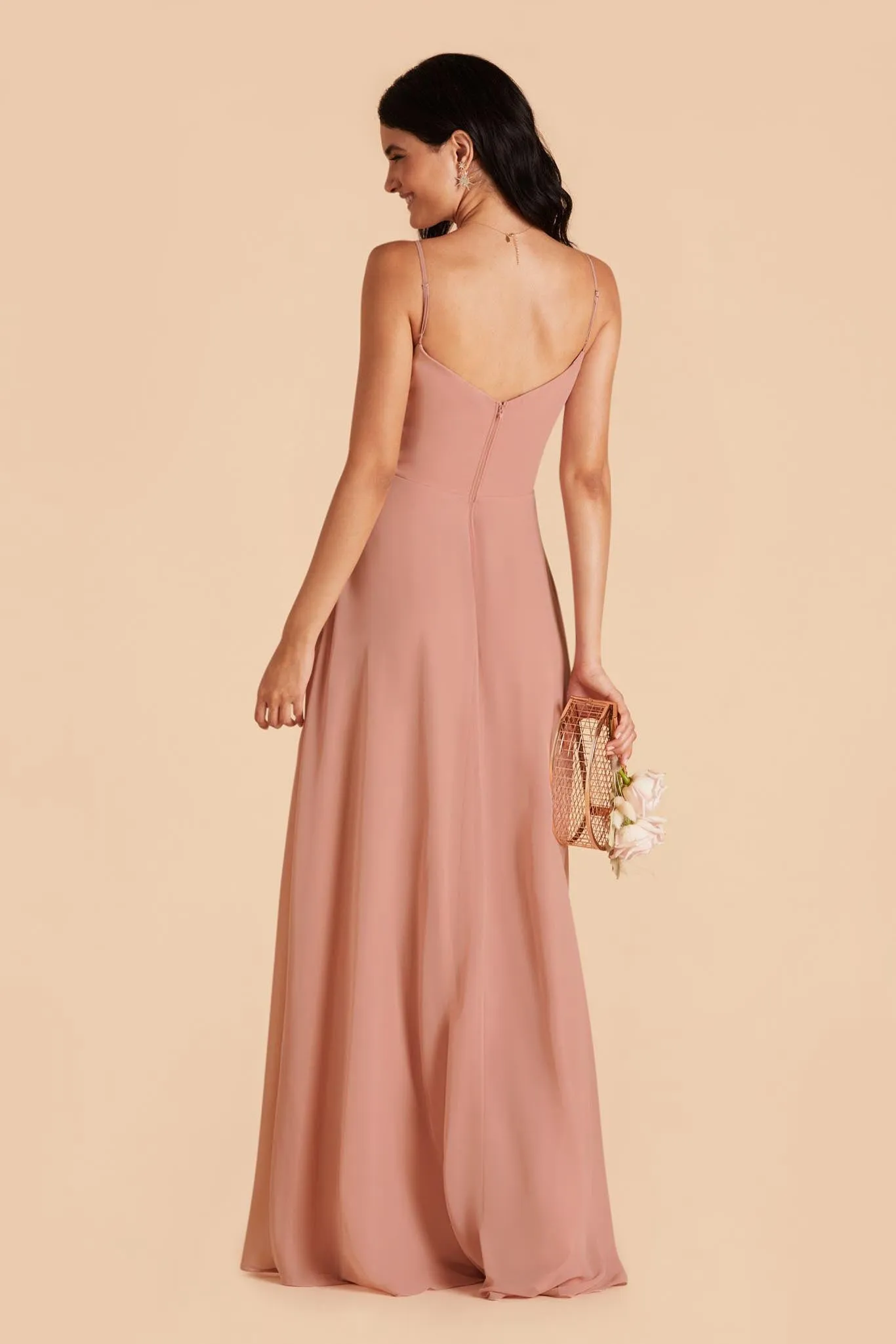 Devin Convertible Dress With Slit - Dusty Rose sold by Birdy Grey product image thumbnail 5