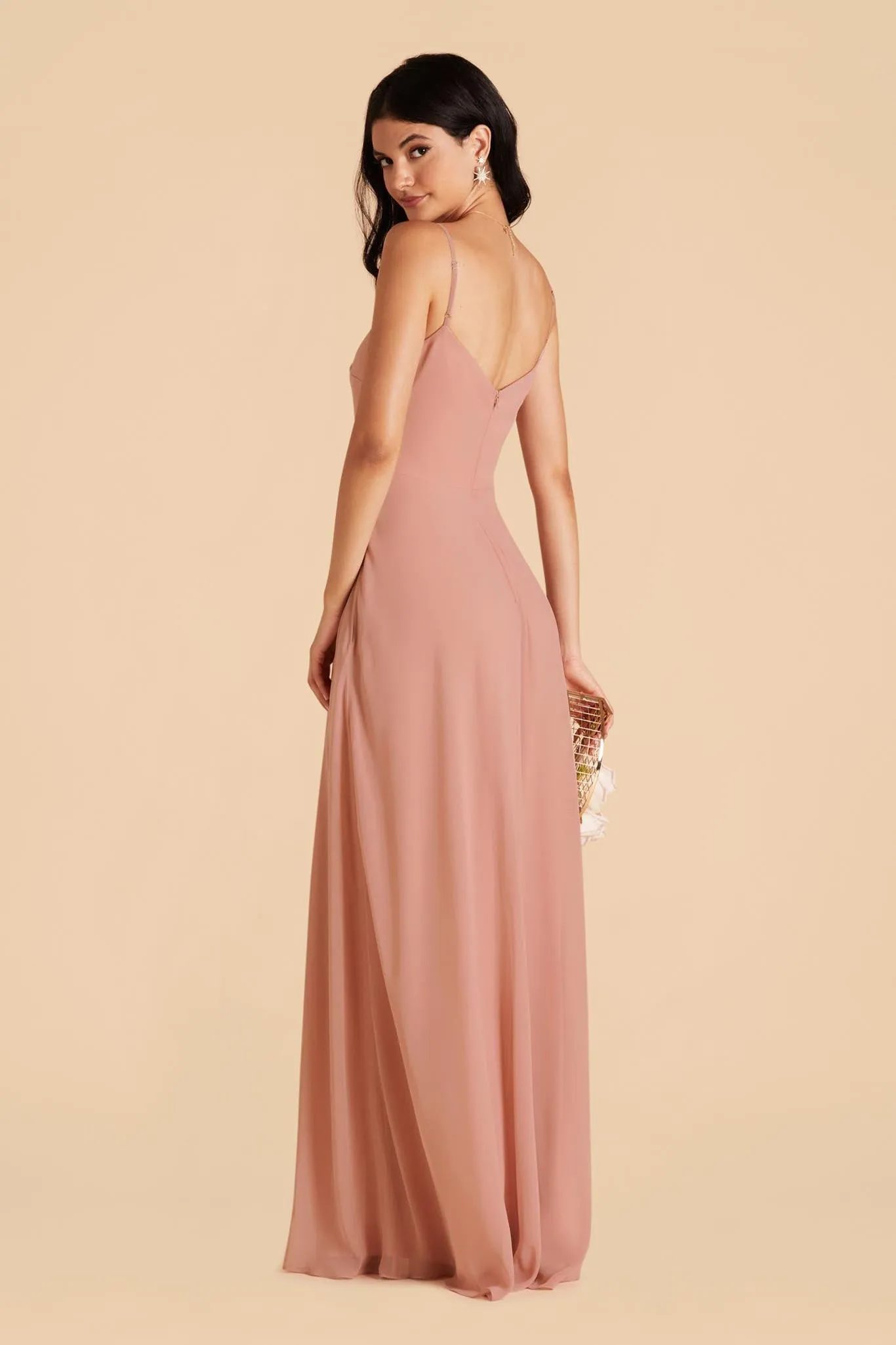 Devin Convertible Dress With Slit - Dusty Rose sold by Birdy Grey product image thumbnail 4