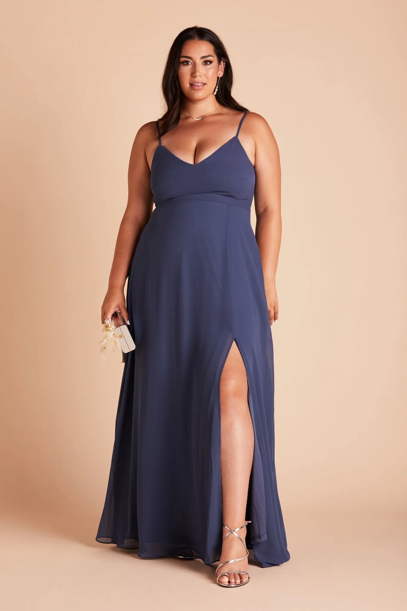 Devin Convertible Dress With Slit - Slate Blue sold by Birdy Grey product image thumbnail 2