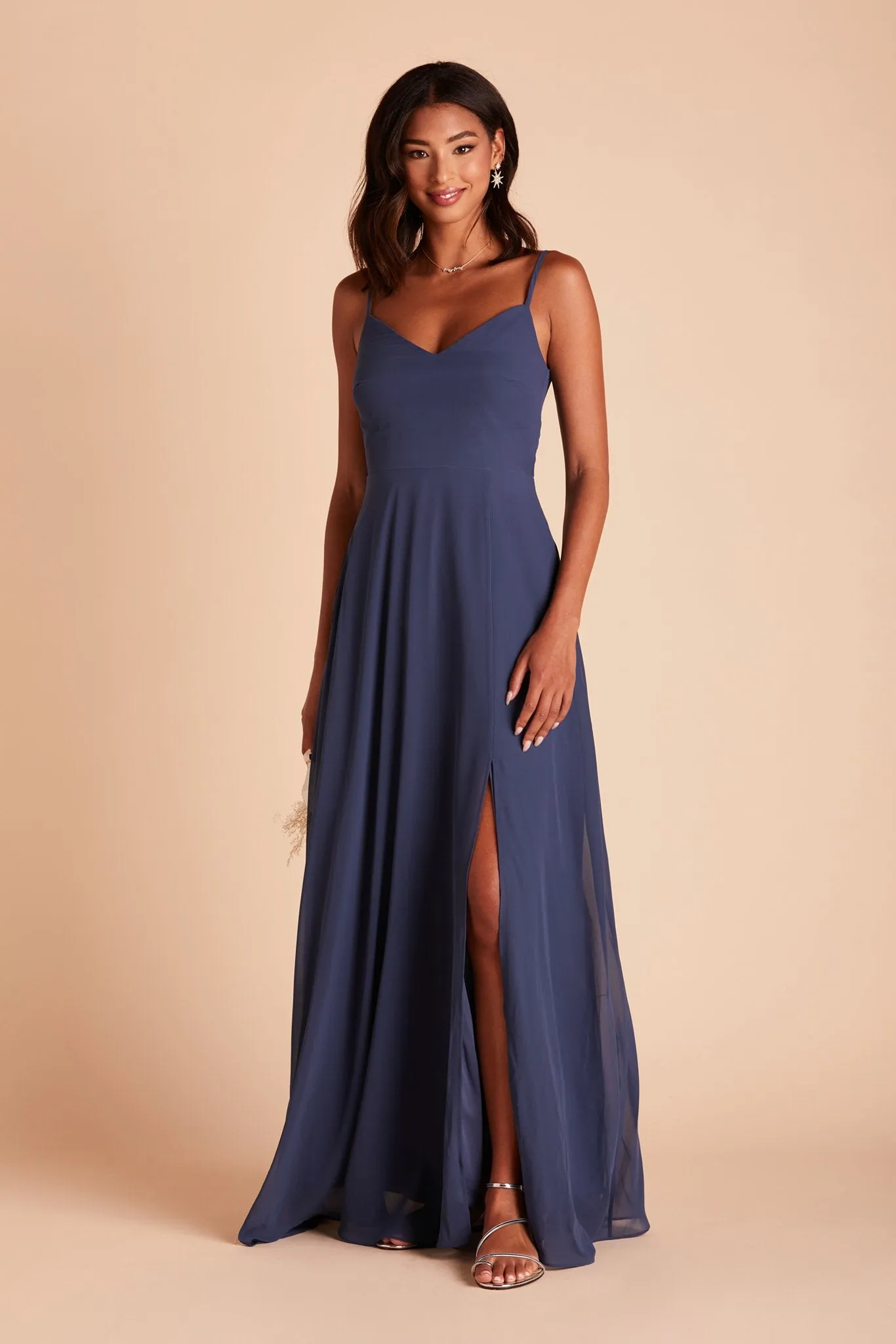Devin Convertible Dress With Slit - Slate Blue sold by Birdy Grey product image thumbnail 5
