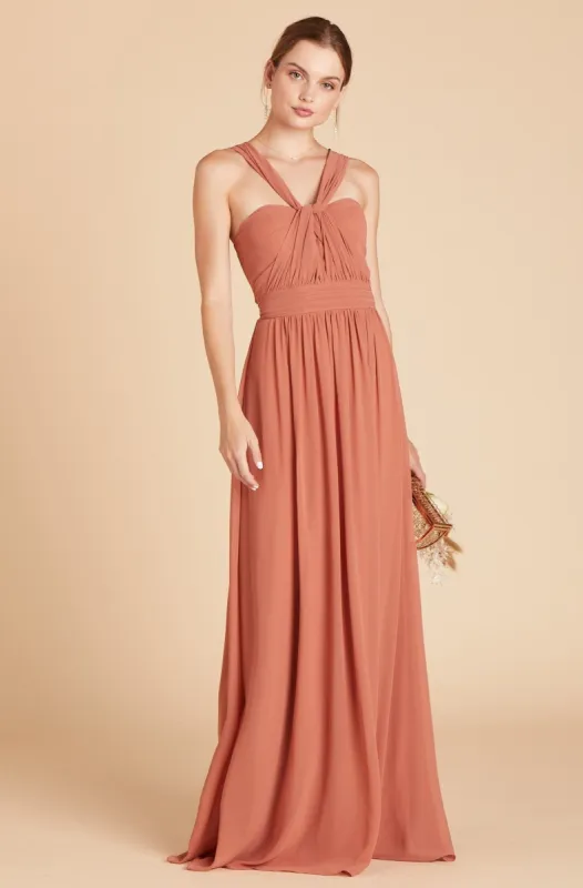 Grace Convertible Dress With Slit - Terracotta sold by Birdy Grey