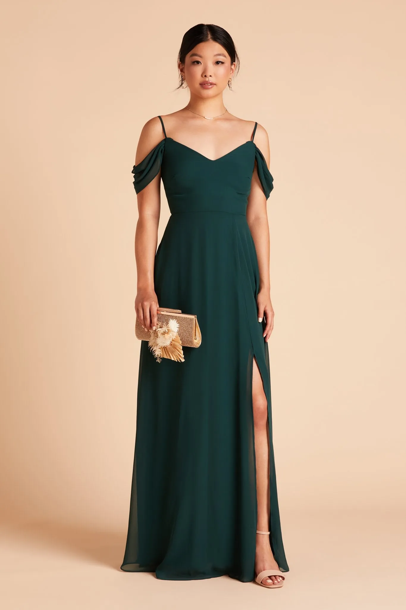 Devin Convertible Dress With Slit - Emerald sold by Birdy Grey product image thumbnail 4
