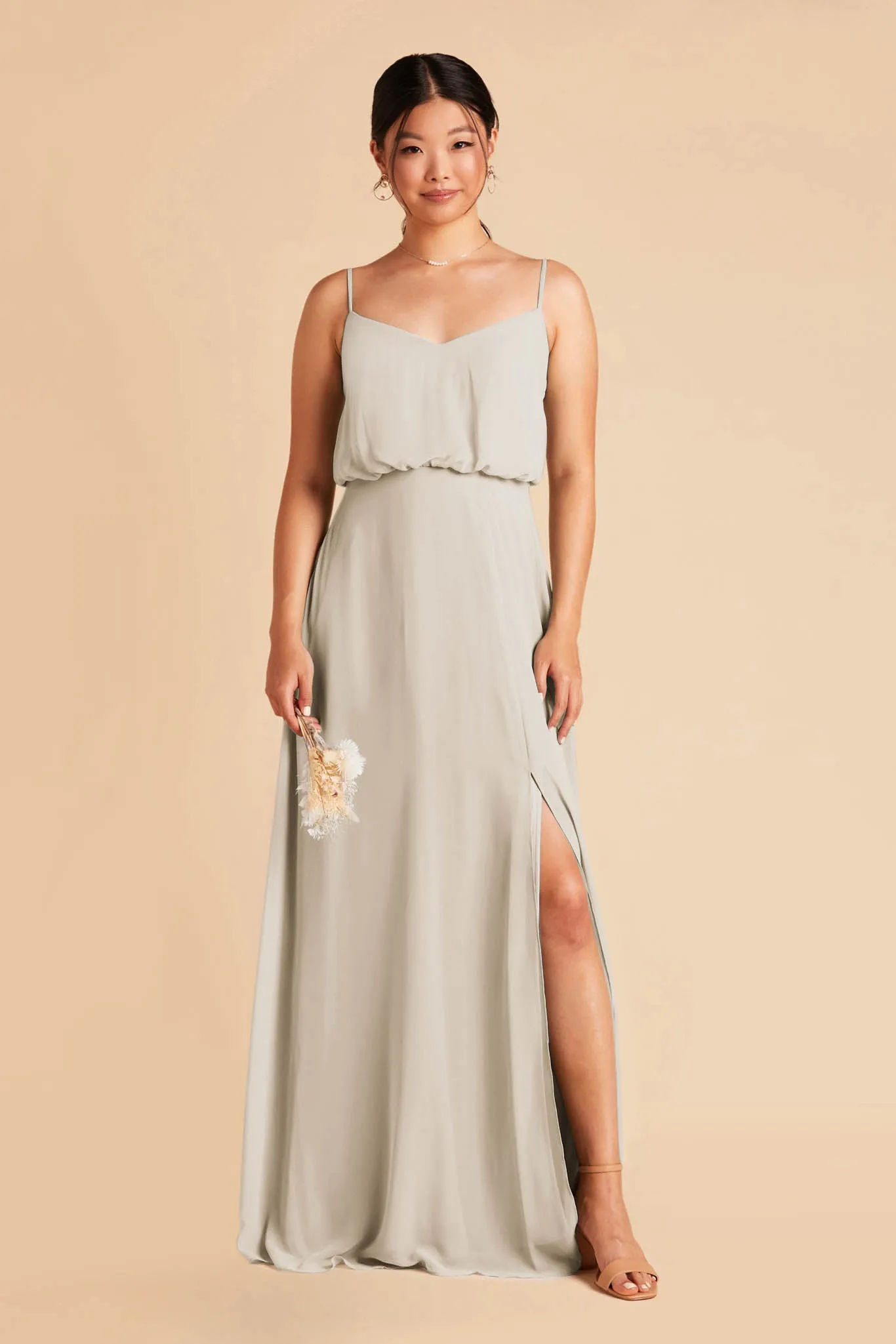 Gwennie Dress With Slit - Dove Gray sold by Birdy Grey product image thumbnail 3