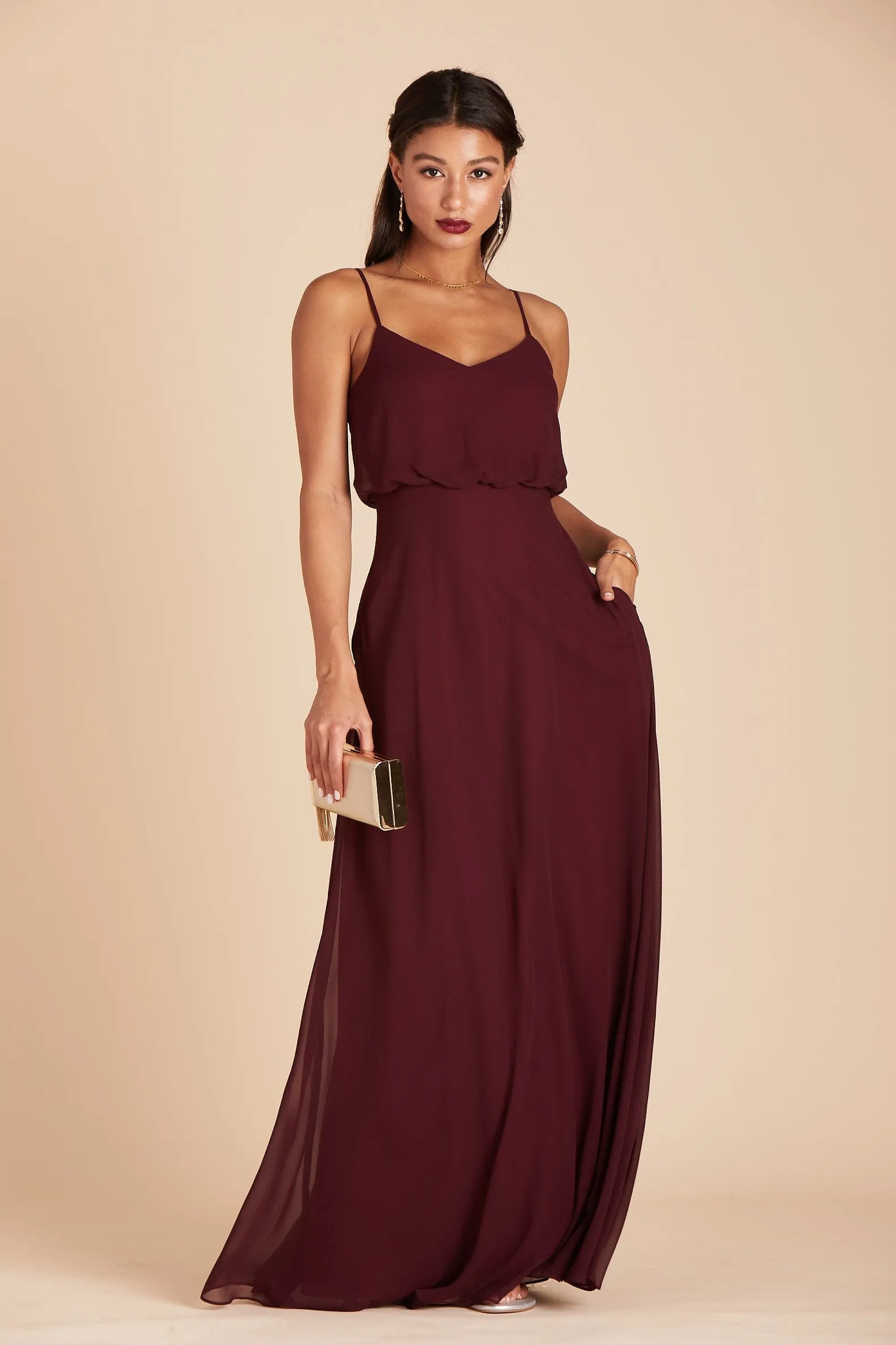 Gwennie Dress With Slit - Cabernet sold by Birdy Grey product image thumbnail 4