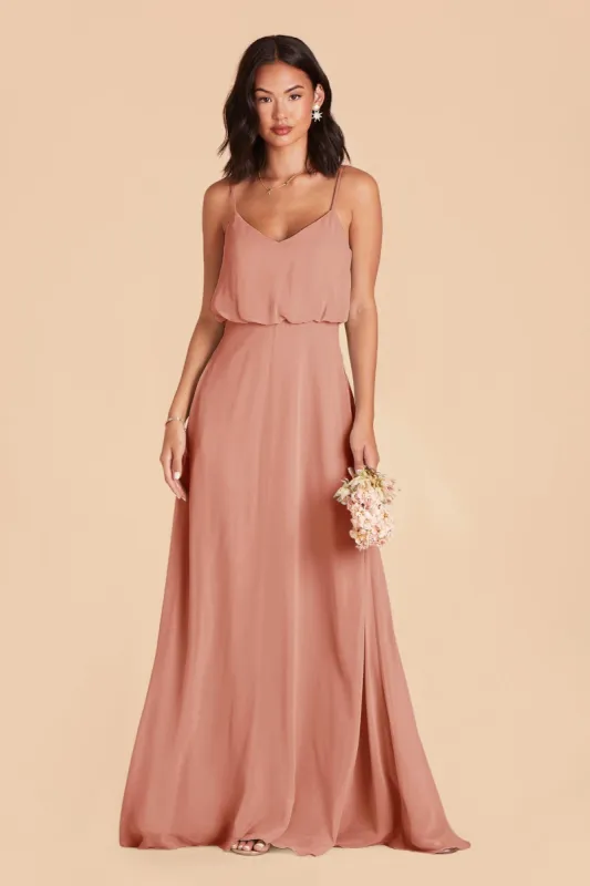 Gwennie Dress With Slit - Dusty Rose sold by Birdy Grey