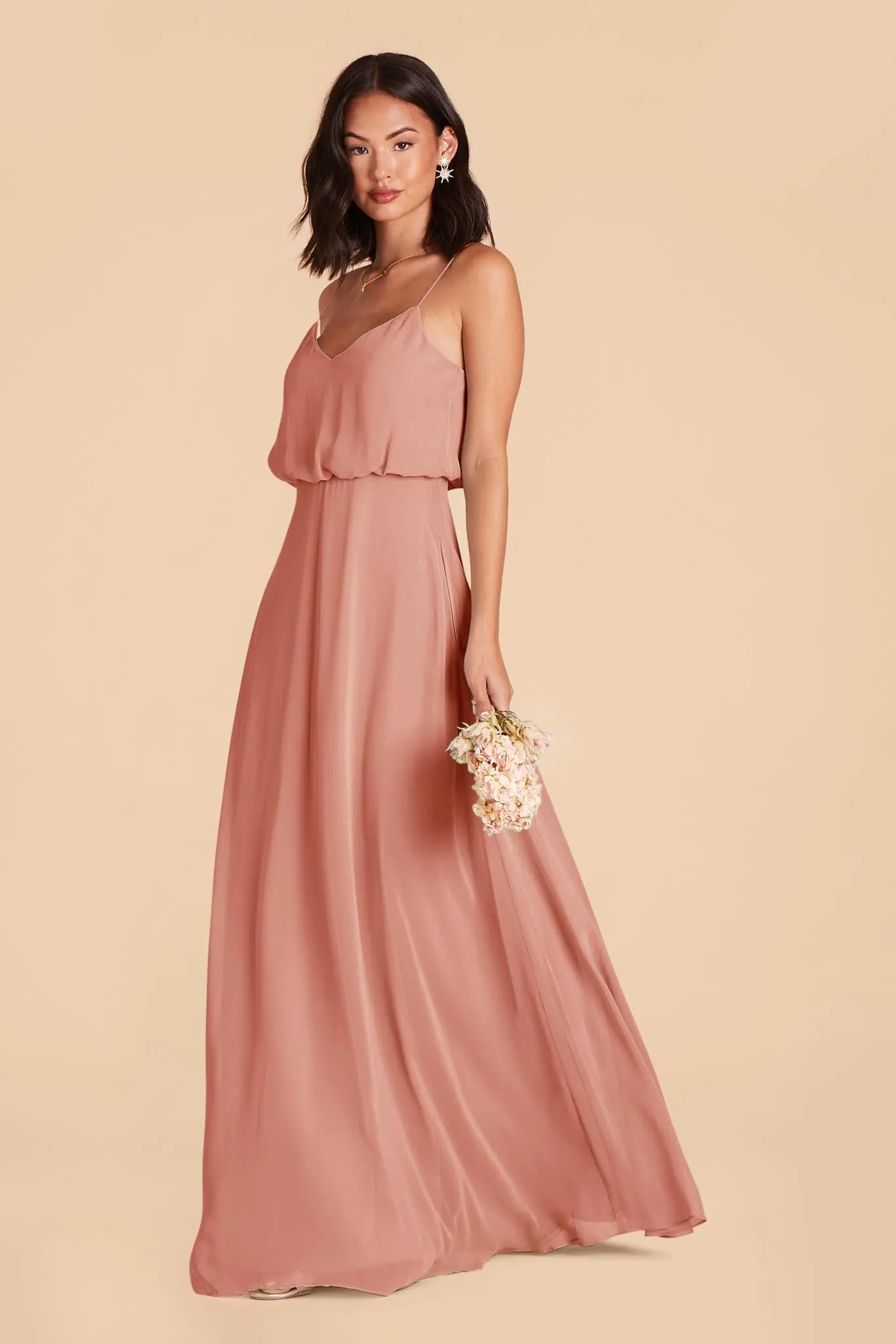 Gwennie Dress With Slit - Dusty Rose sold by Birdy Grey product image thumbnail 3