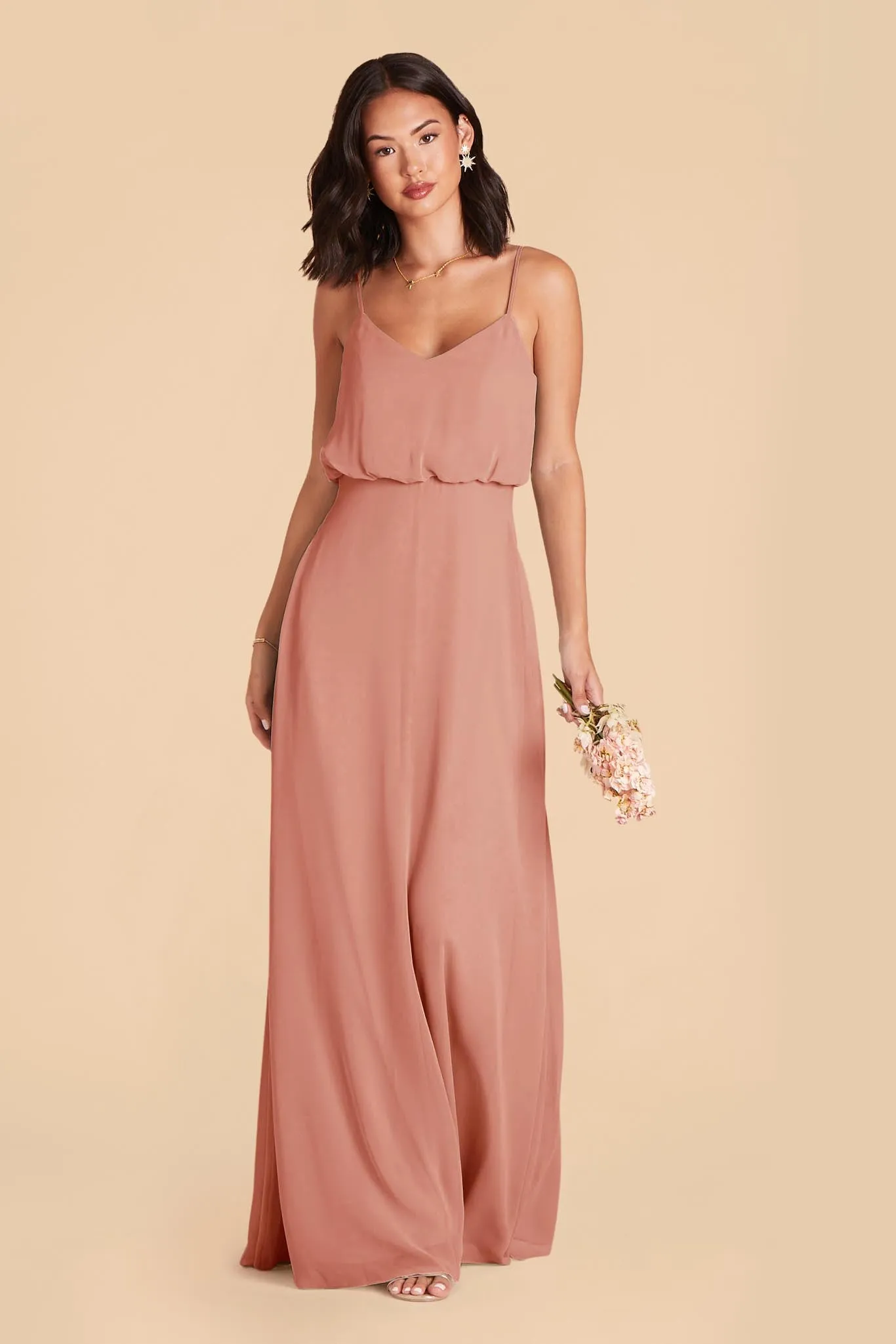 Gwennie Dress With Slit - Dusty Rose sold by Birdy Grey product image thumbnail 4
