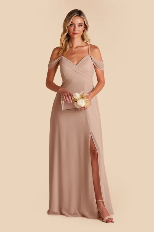 Spence Convertible Dress With Slit - Taupe sold by Birdy Grey