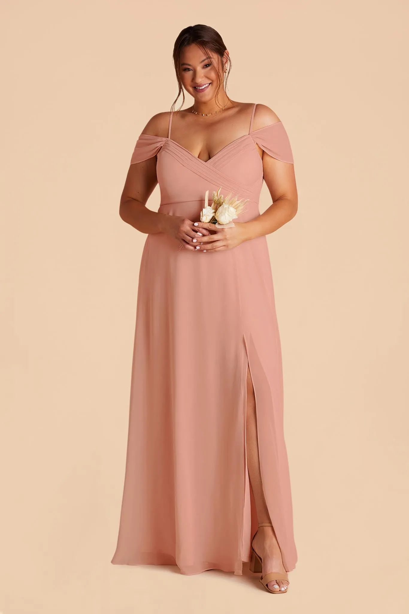 Spence Convertible Dress With Slit - Dusty Rose sold by Birdy Grey product image thumbnail 2