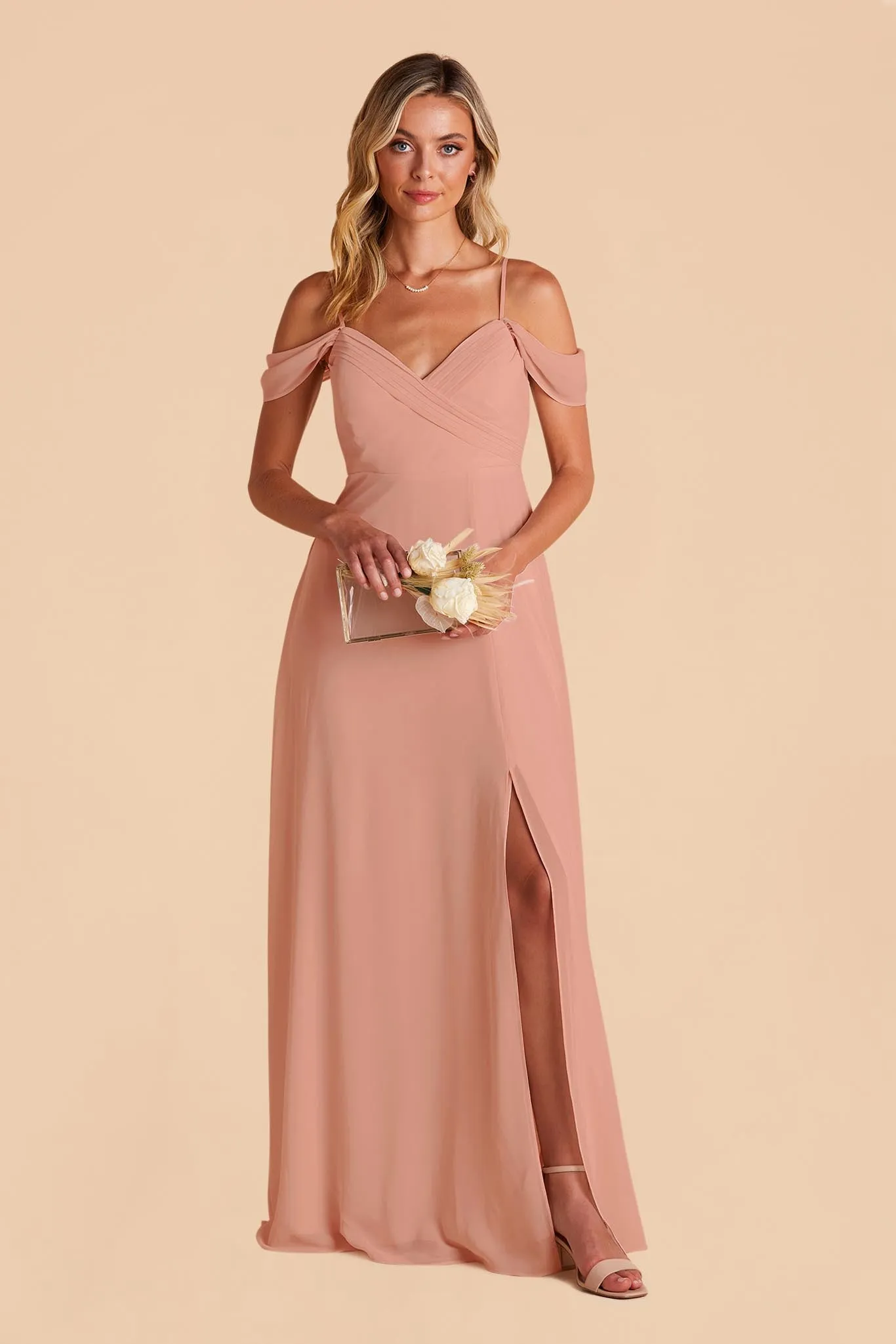 Spence Convertible Dress With Slit - Dusty Rose sold by Birdy Grey product image thumbnail 4