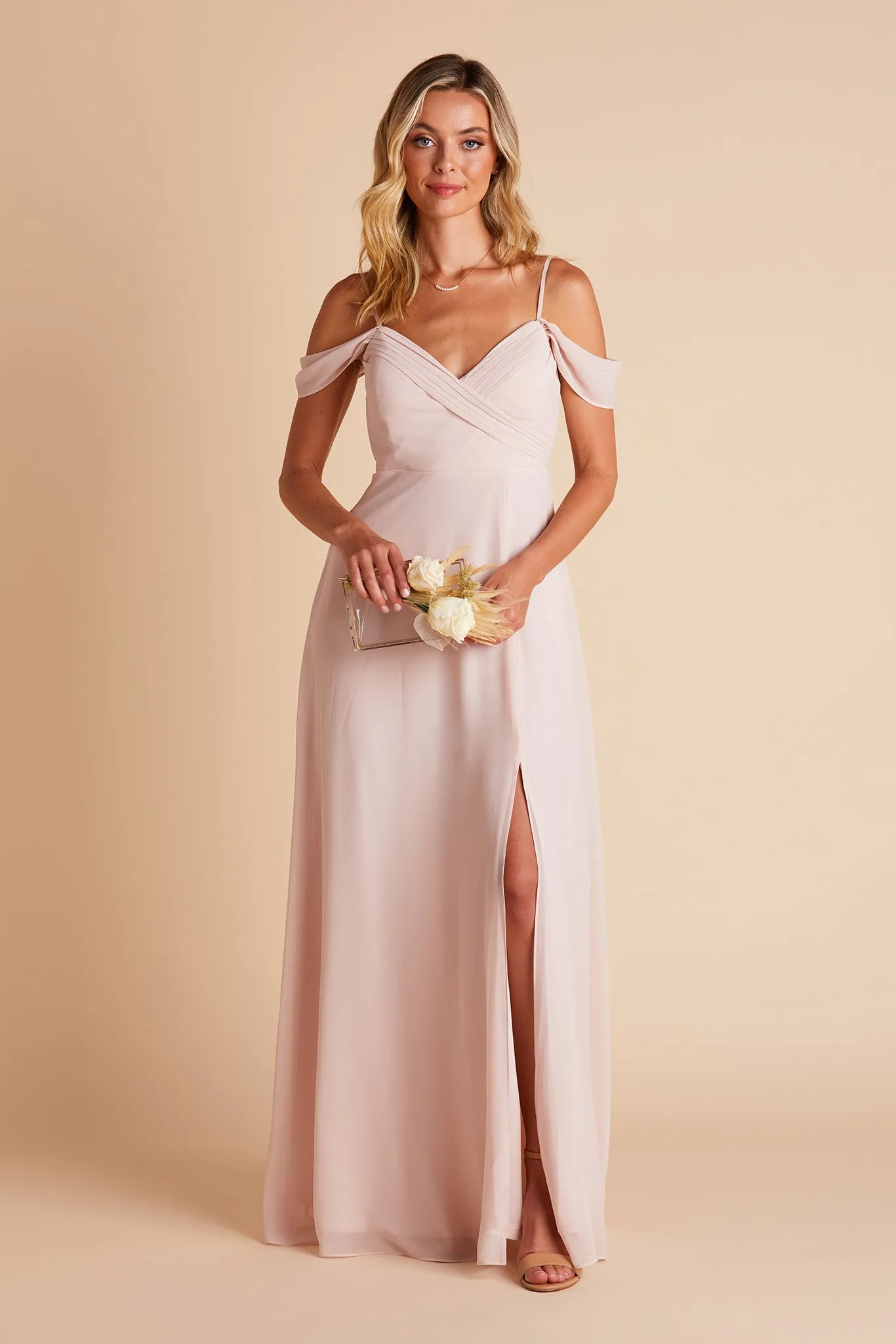 Spence Convertible Dress With Slit - Pale Blush sold by Birdy Grey product image thumbnail 5