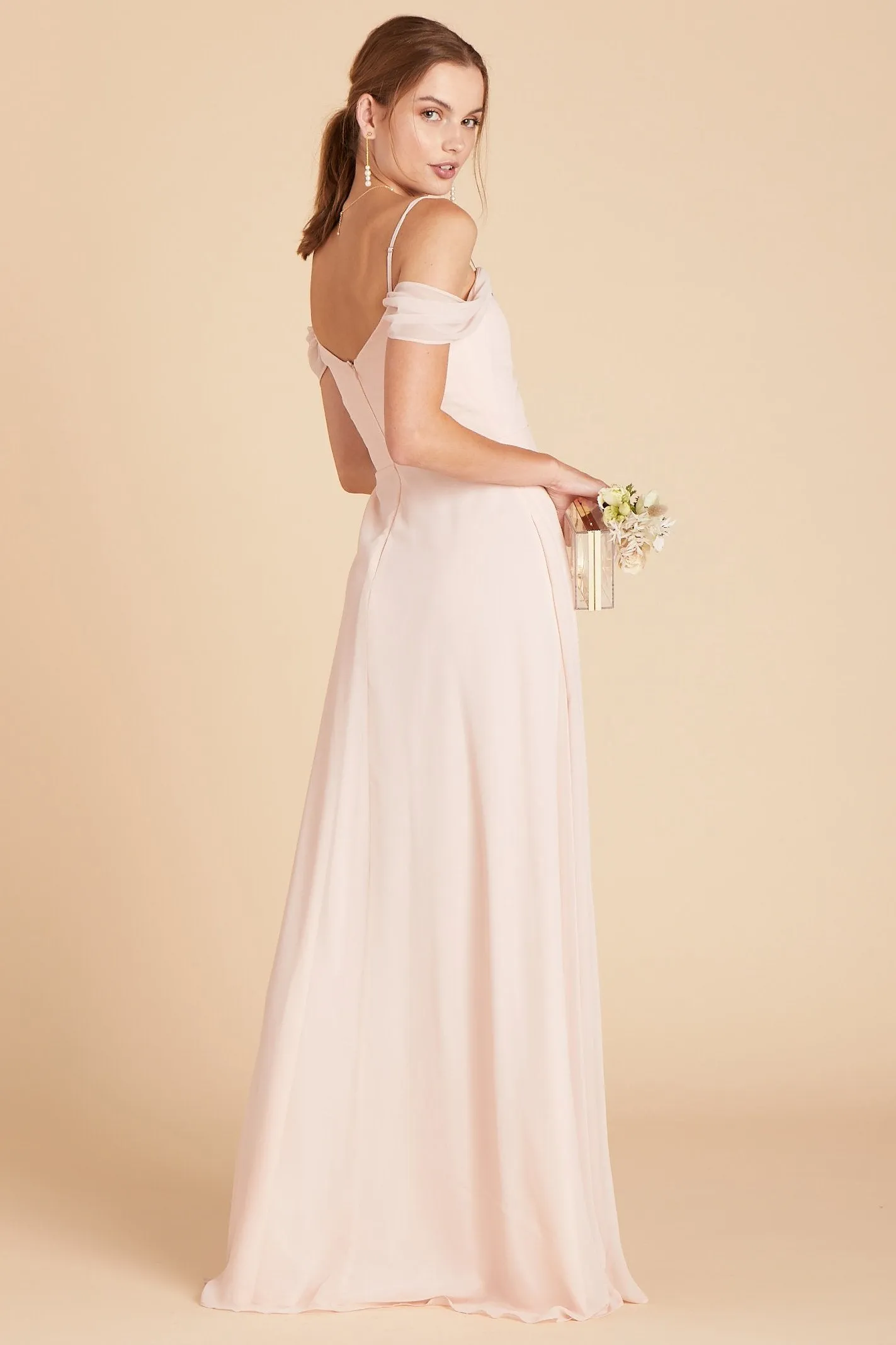 Spence Convertible Dress With Slit - Pale Blush sold by Birdy Grey product image thumbnail 3