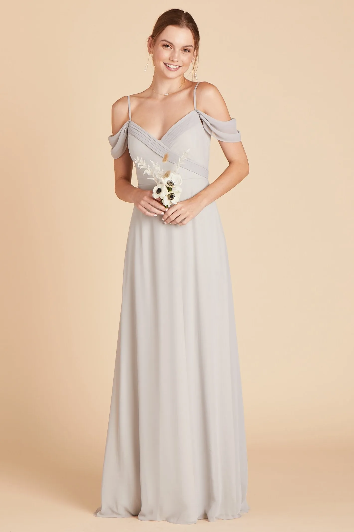 Spence Convertible Dress With Slit - Dove Gray sold by Birdy Grey product image thumbnail 5