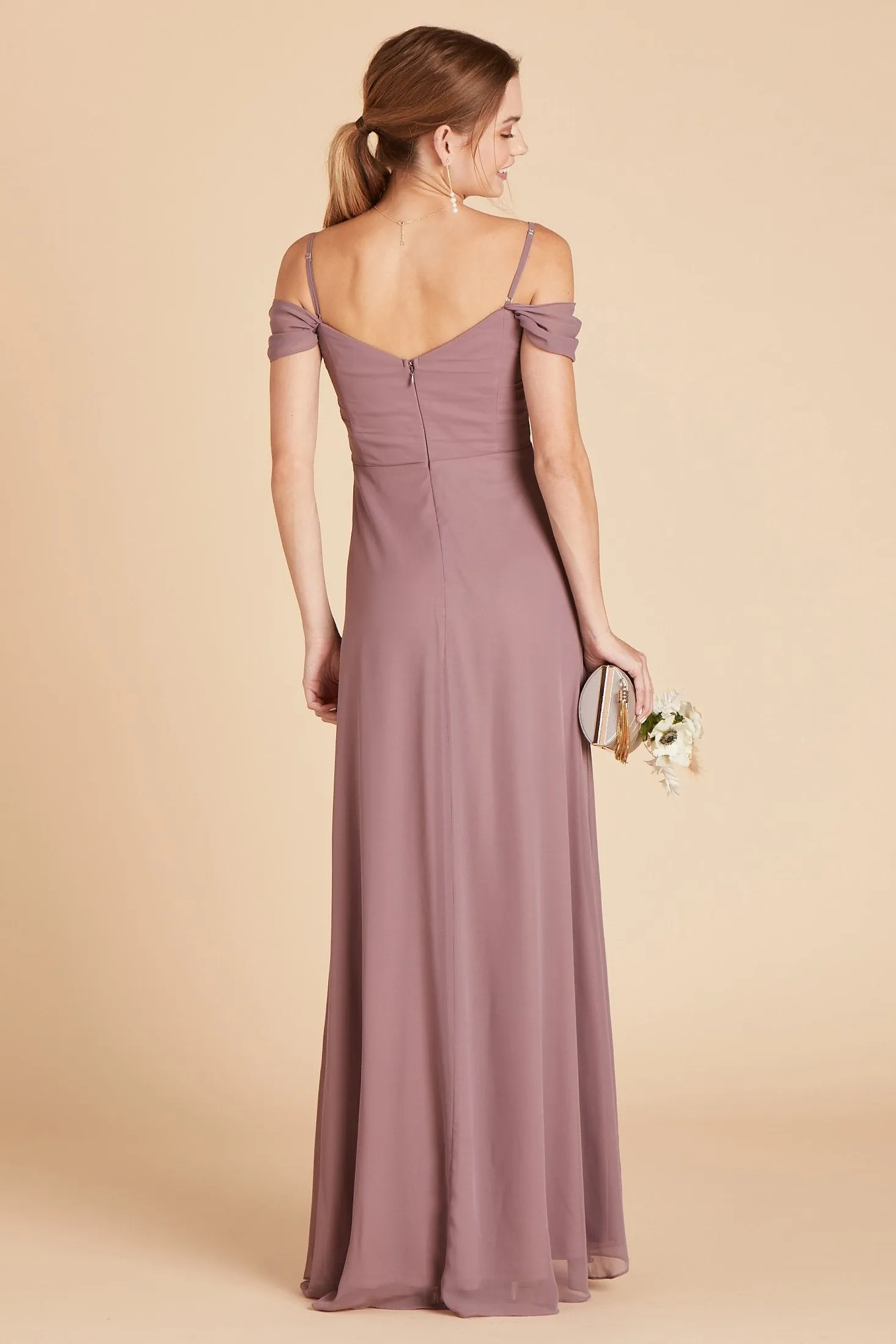 Spence Convertible Dress With Slit - Dark Mauve sold by Birdy Grey product image thumbnail 3