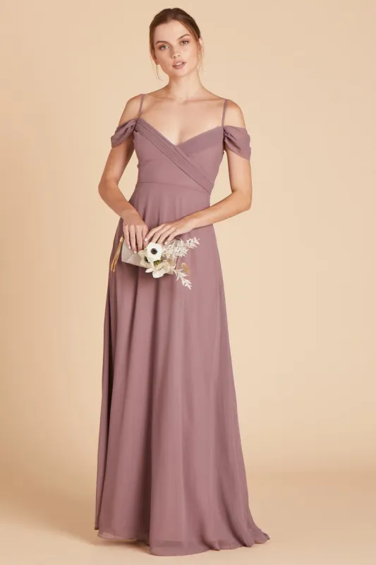 Spence Convertible Dress With Slit - Dark Mauve sold by Birdy Grey