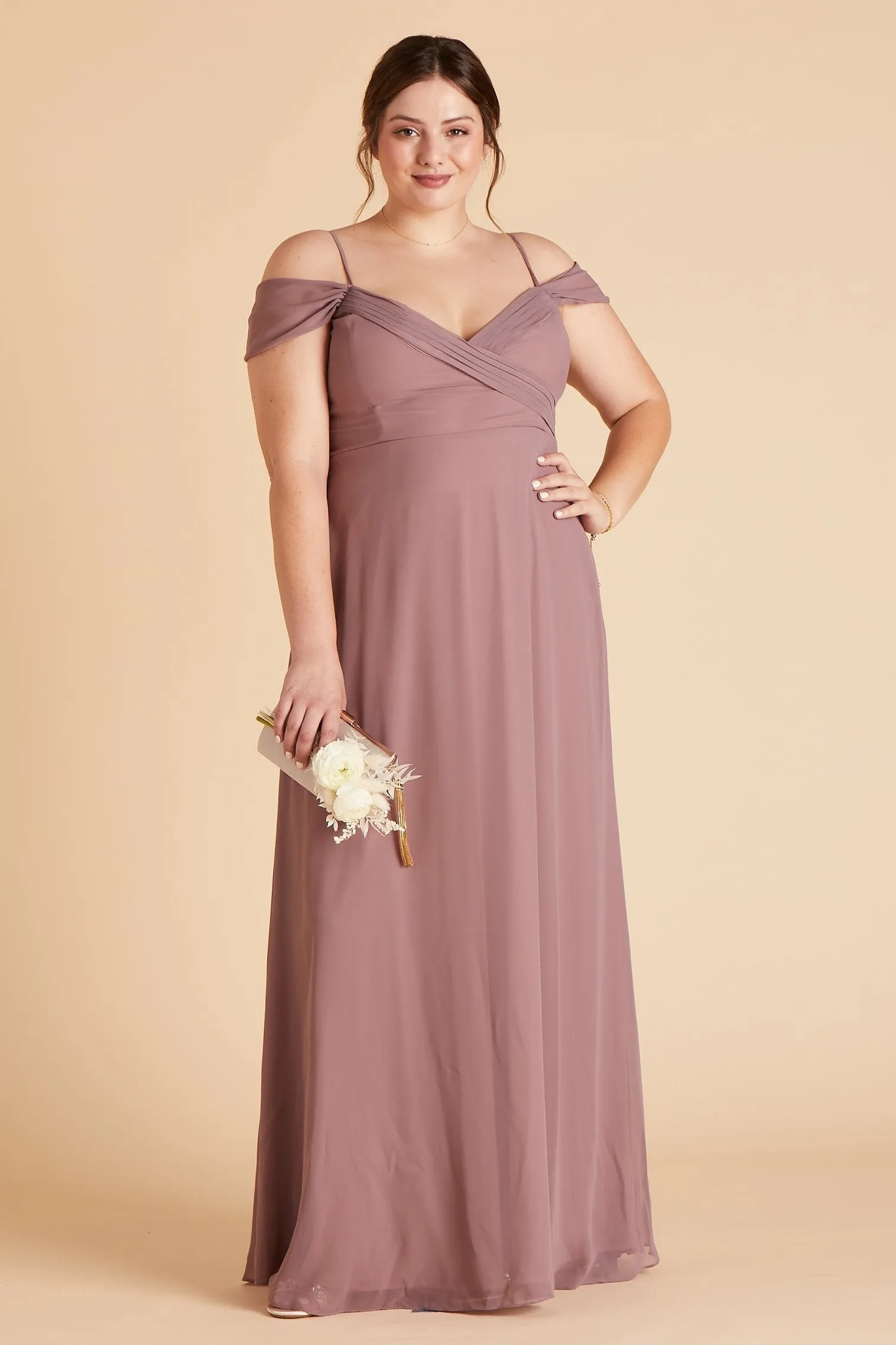 Spence Convertible Dress With Slit - Dark Mauve sold by Birdy Grey product image thumbnail 2