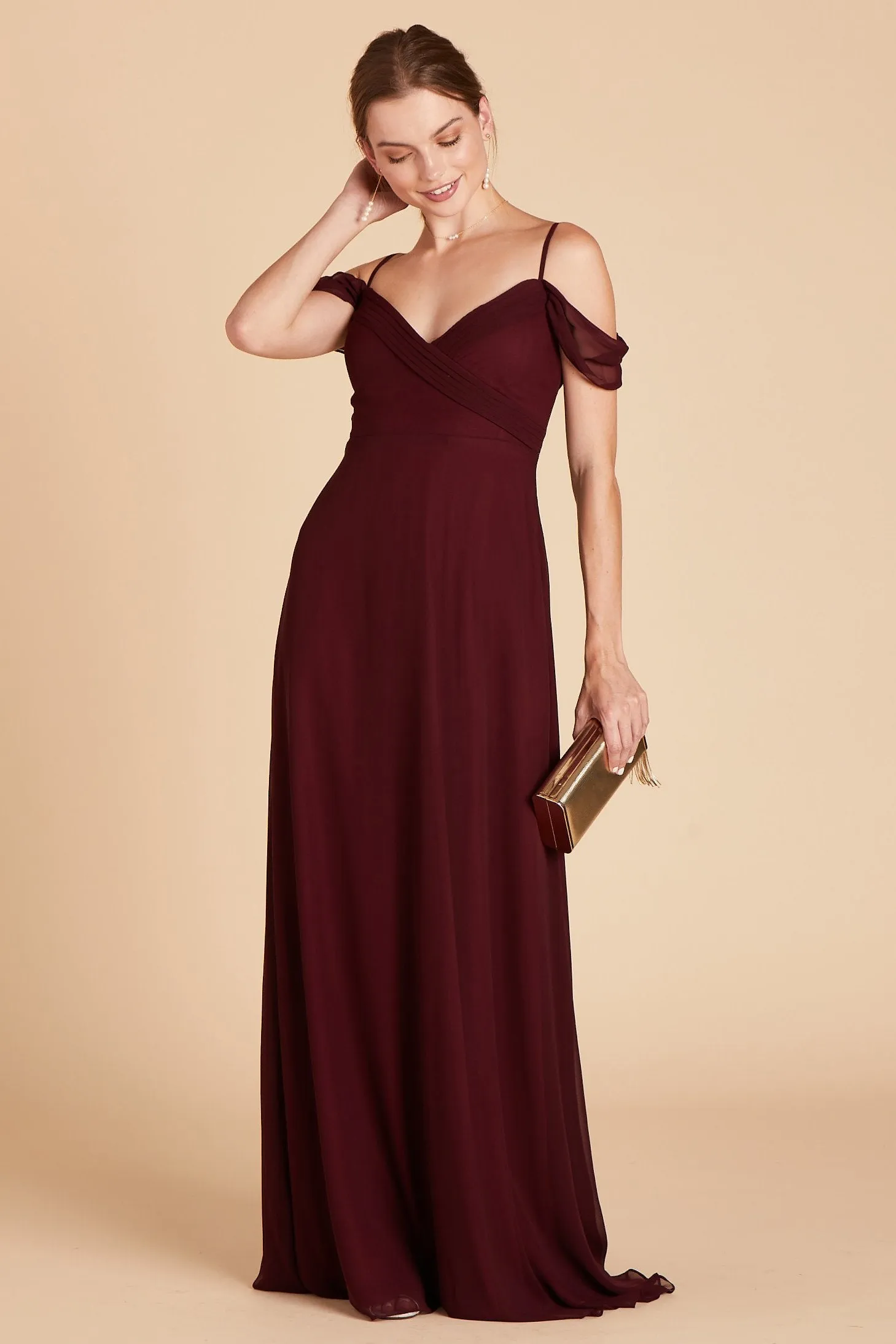 Spence Convertible Dress With Slit - Cabernet sold by Birdy Grey product image thumbnail 4