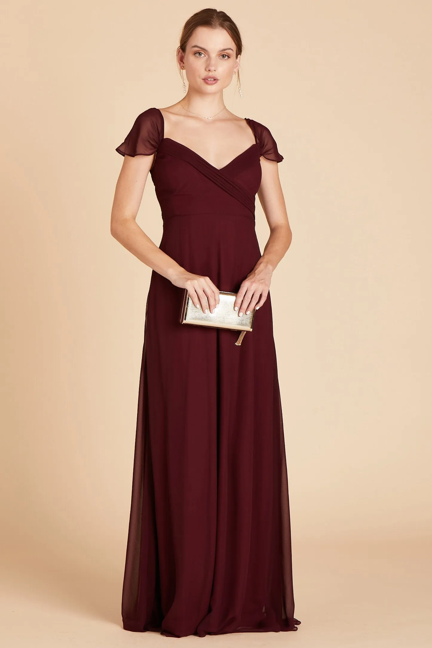 Spence Convertible Dress With Slit - Cabernet sold by Birdy Grey product image thumbnail 2